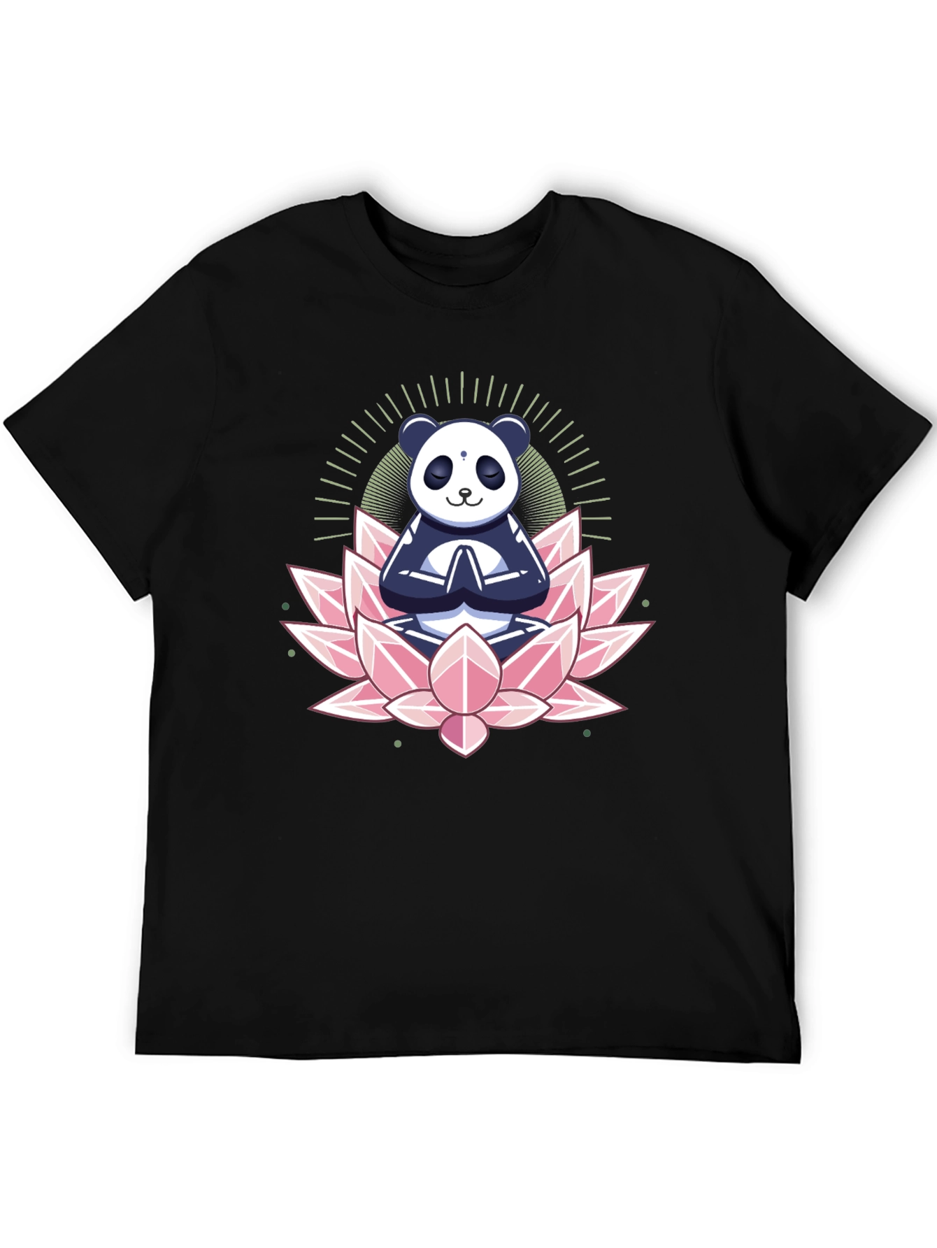 Zen Panda Lotus T-Shirt - Meditating Panda Tee