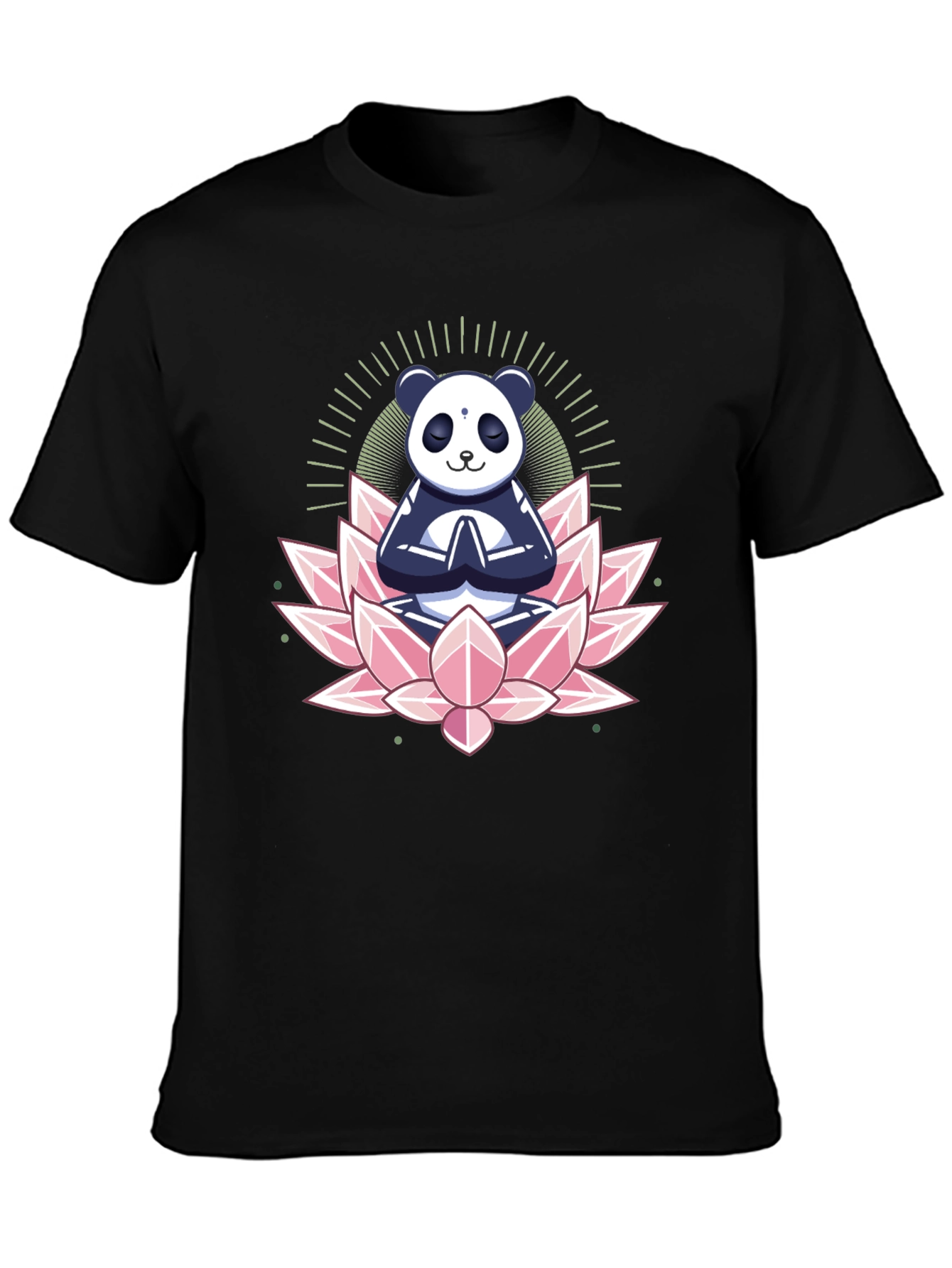 Zen Panda Lotus T-Shirt - Meditating Panda Tee