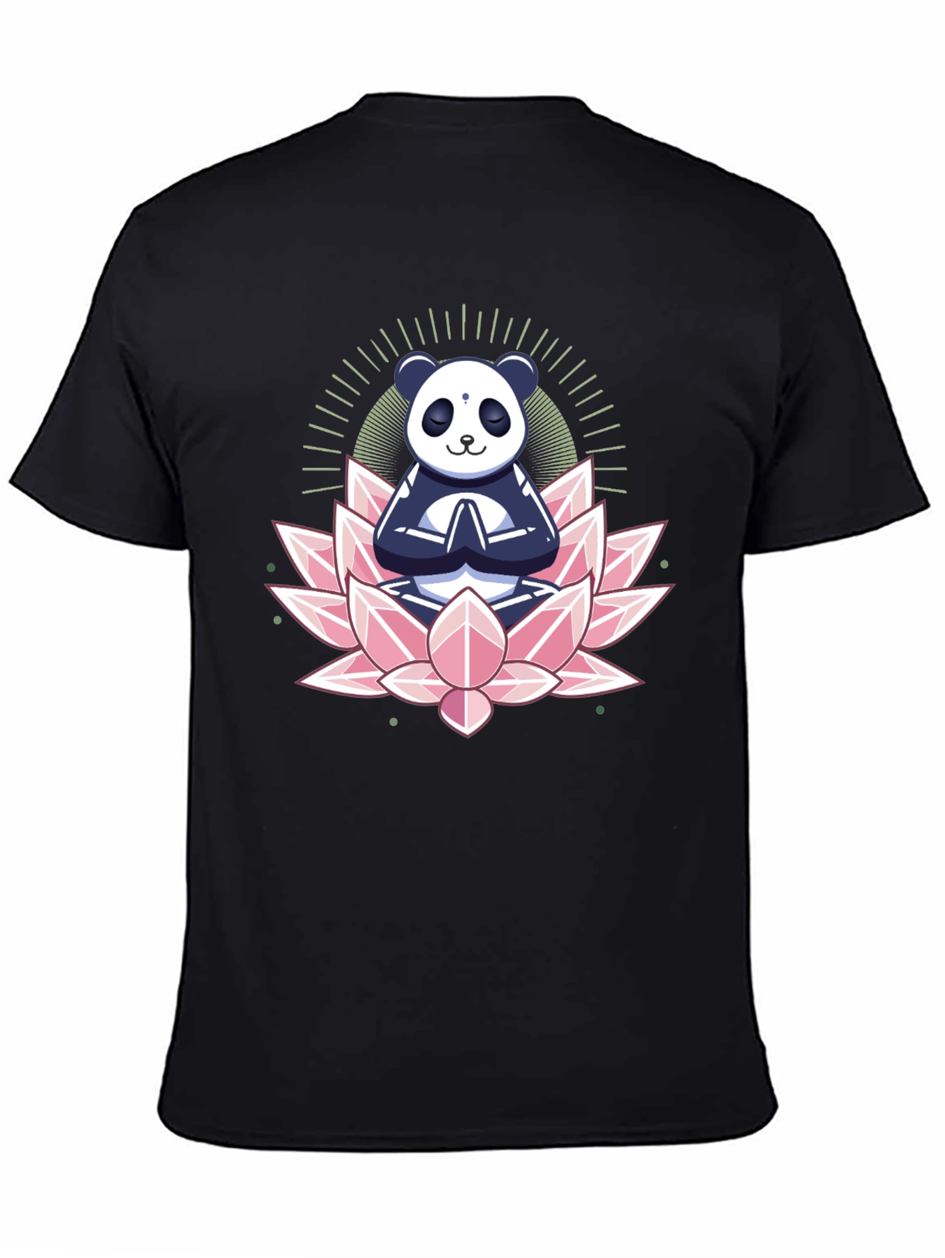 Zen Panda Lotus T-Shirt - Meditating Panda Tee