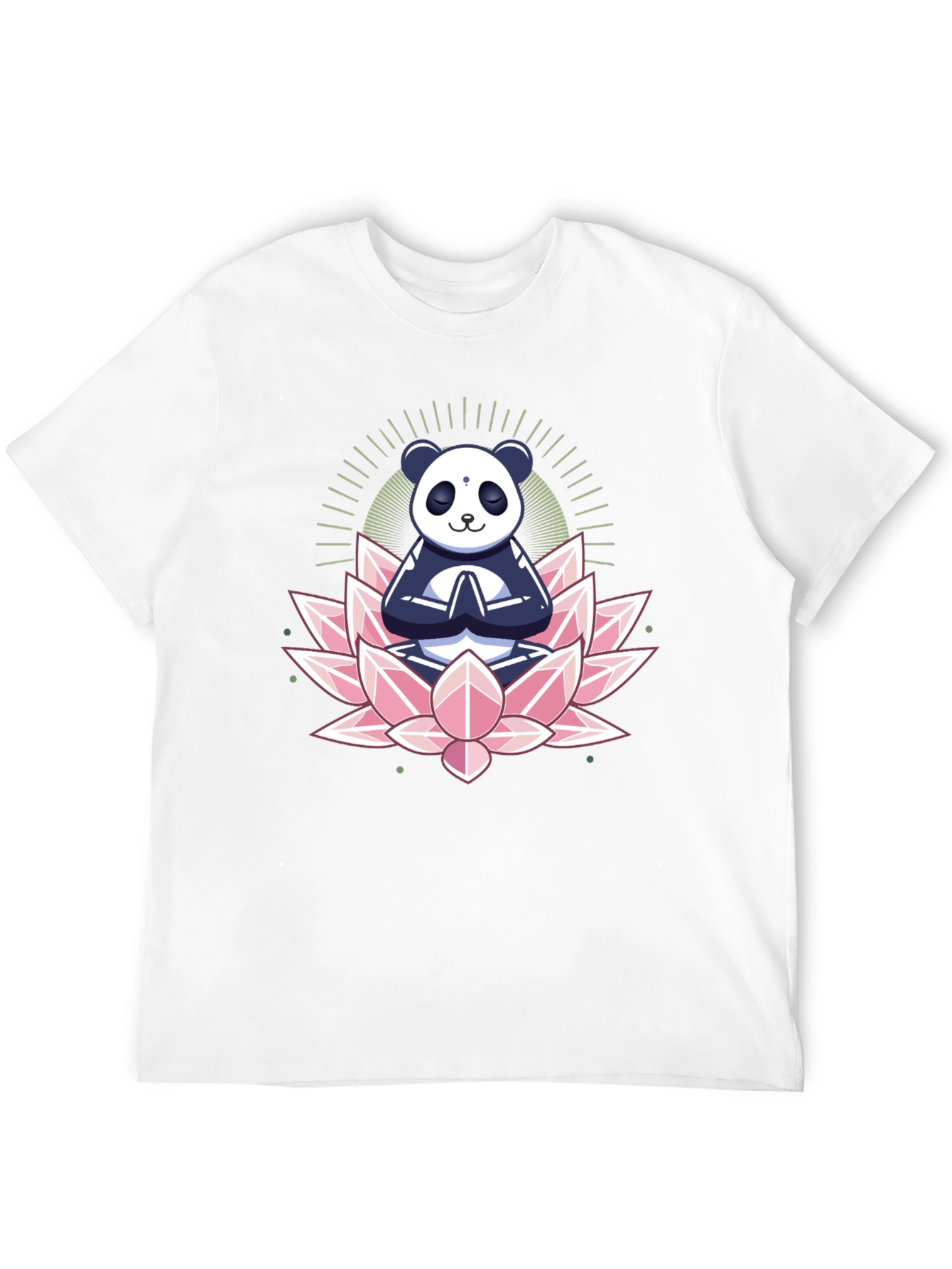 Zen Panda Lotus T-Shirt - Meditating Panda Tee