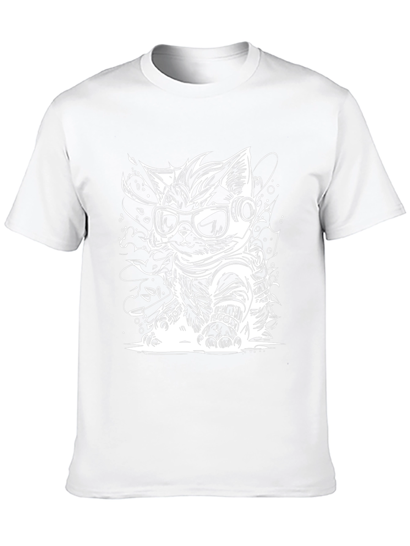 Cool Cat Astronaut Graphic Tee - Black