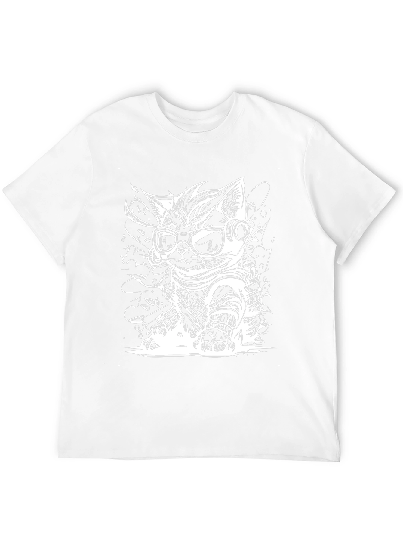 Cool Cat Astronaut Graphic Tee - Black