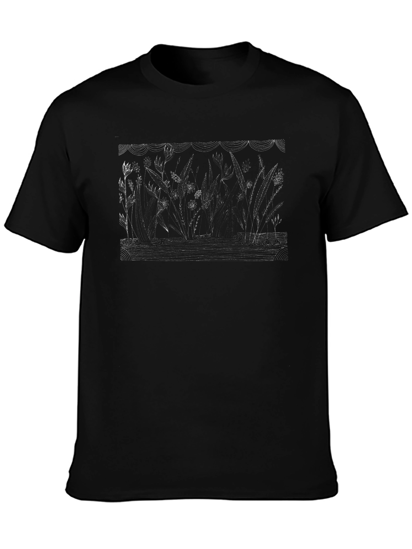 Unique Graphic Print Black T-Shirt