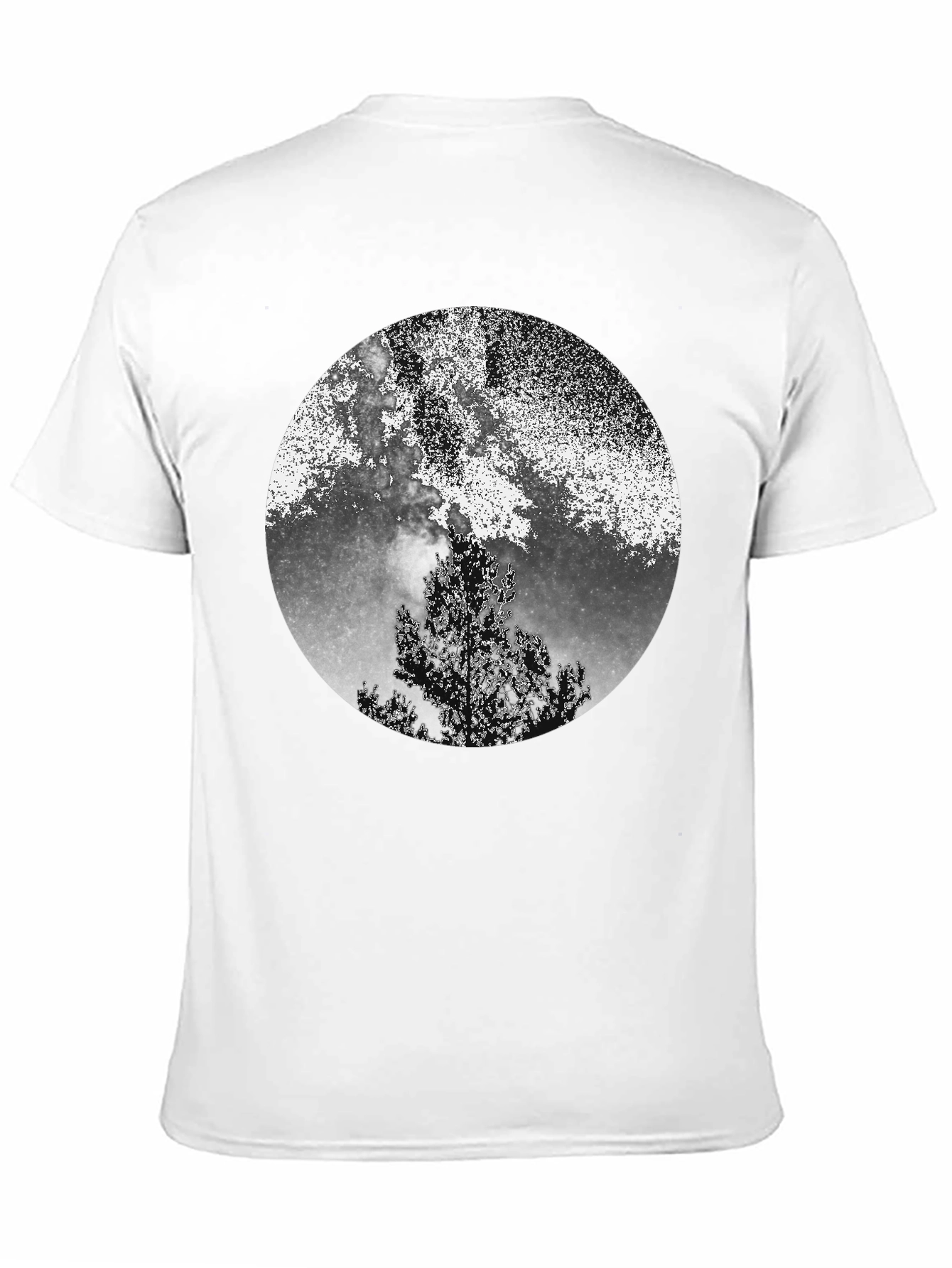 Night Sky Tree Graphic Tee - Black
