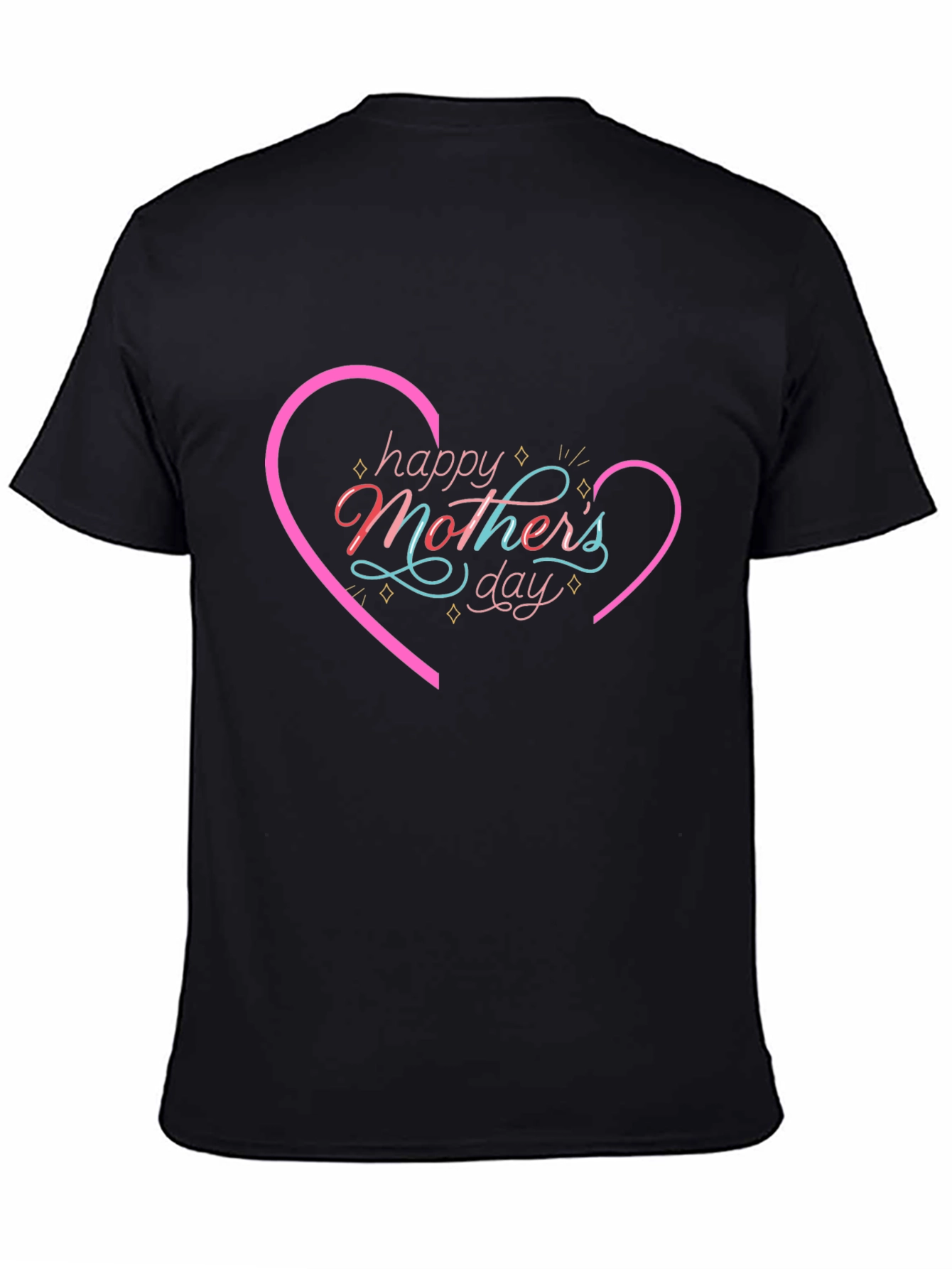Happy Mothers Day Black T-Shirt