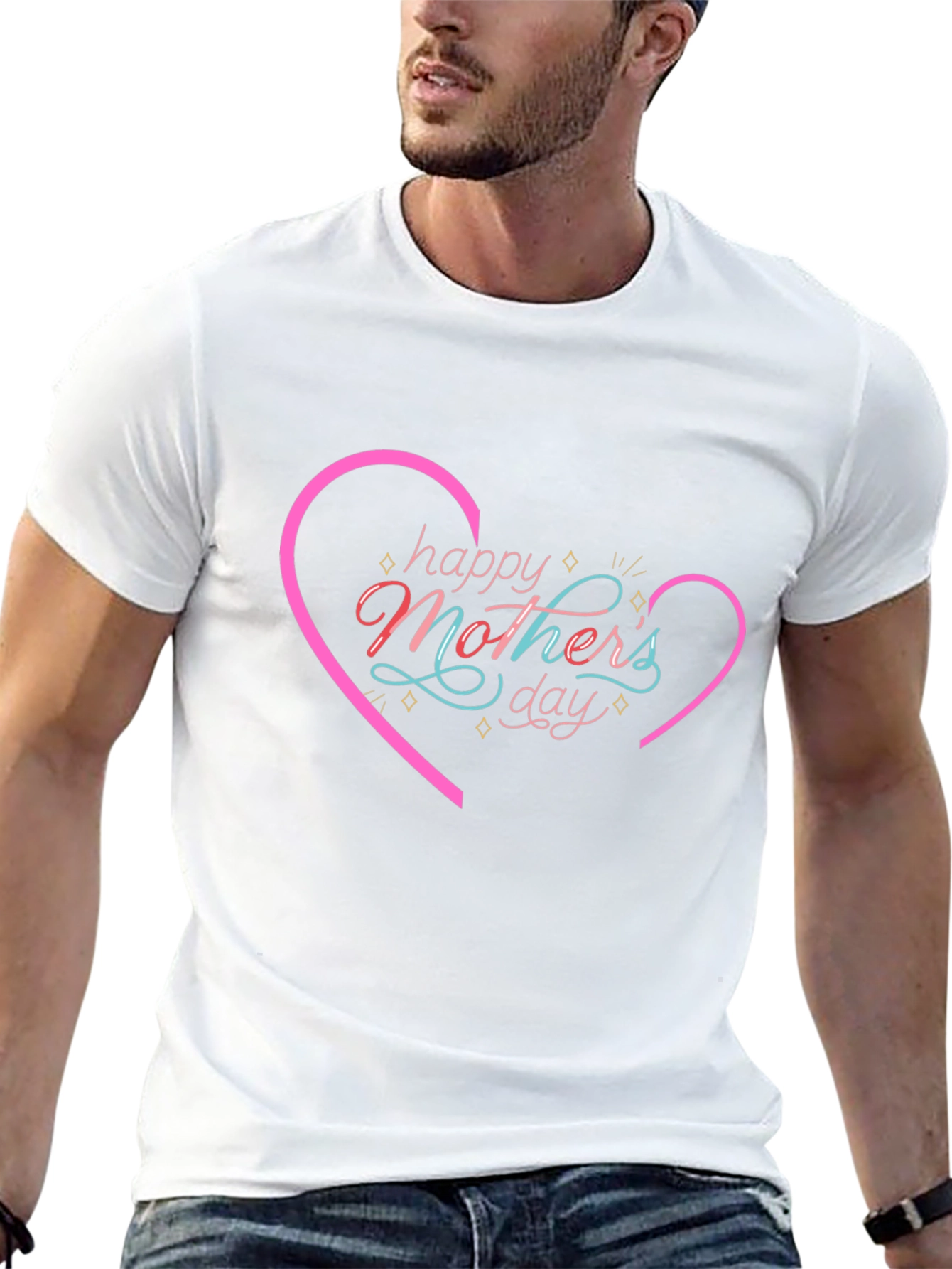Happy Mothers Day Black T-Shirt