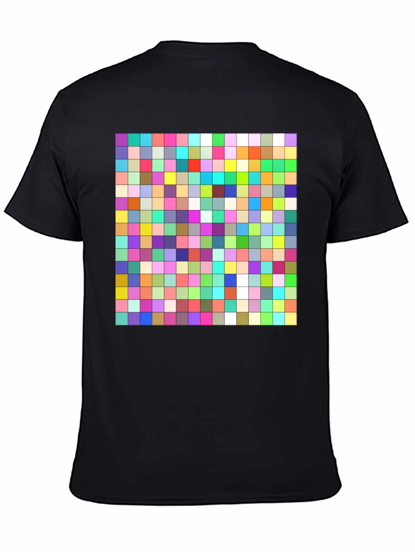Pixelated Grid Tee - Vibrant Graphic T-Shirt