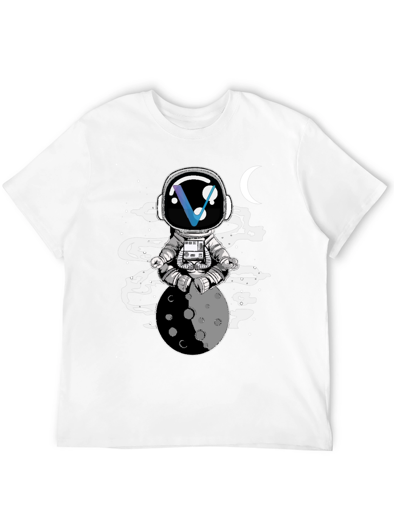 Astronaut Moon Meditation T-Shirt - Unisex Graphic Tee