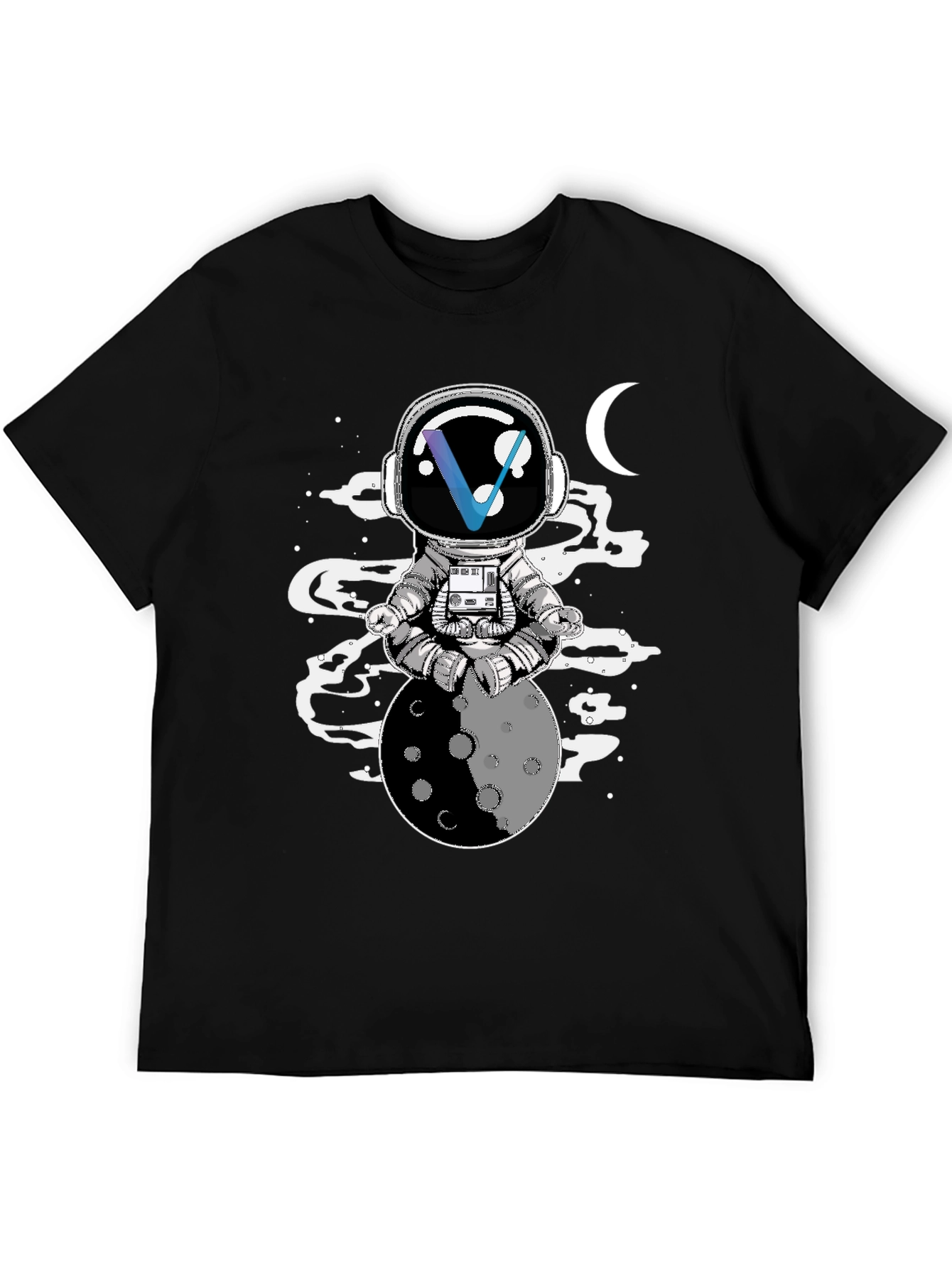 Astronaut Moon Meditation T-Shirt - Unisex Graphic Tee