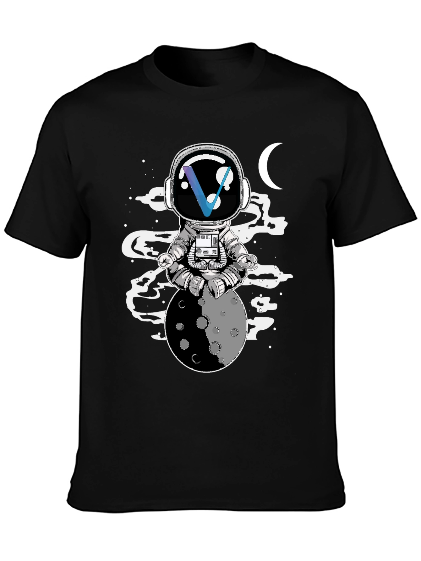 Astronaut Moon Meditation T-Shirt - Unisex Graphic Tee