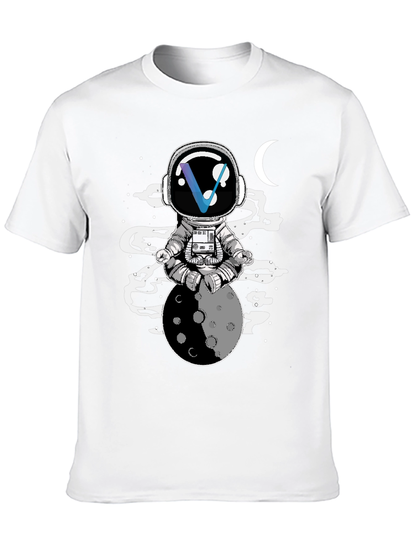Astronaut Moon Meditation T-Shirt - Unisex Graphic Tee