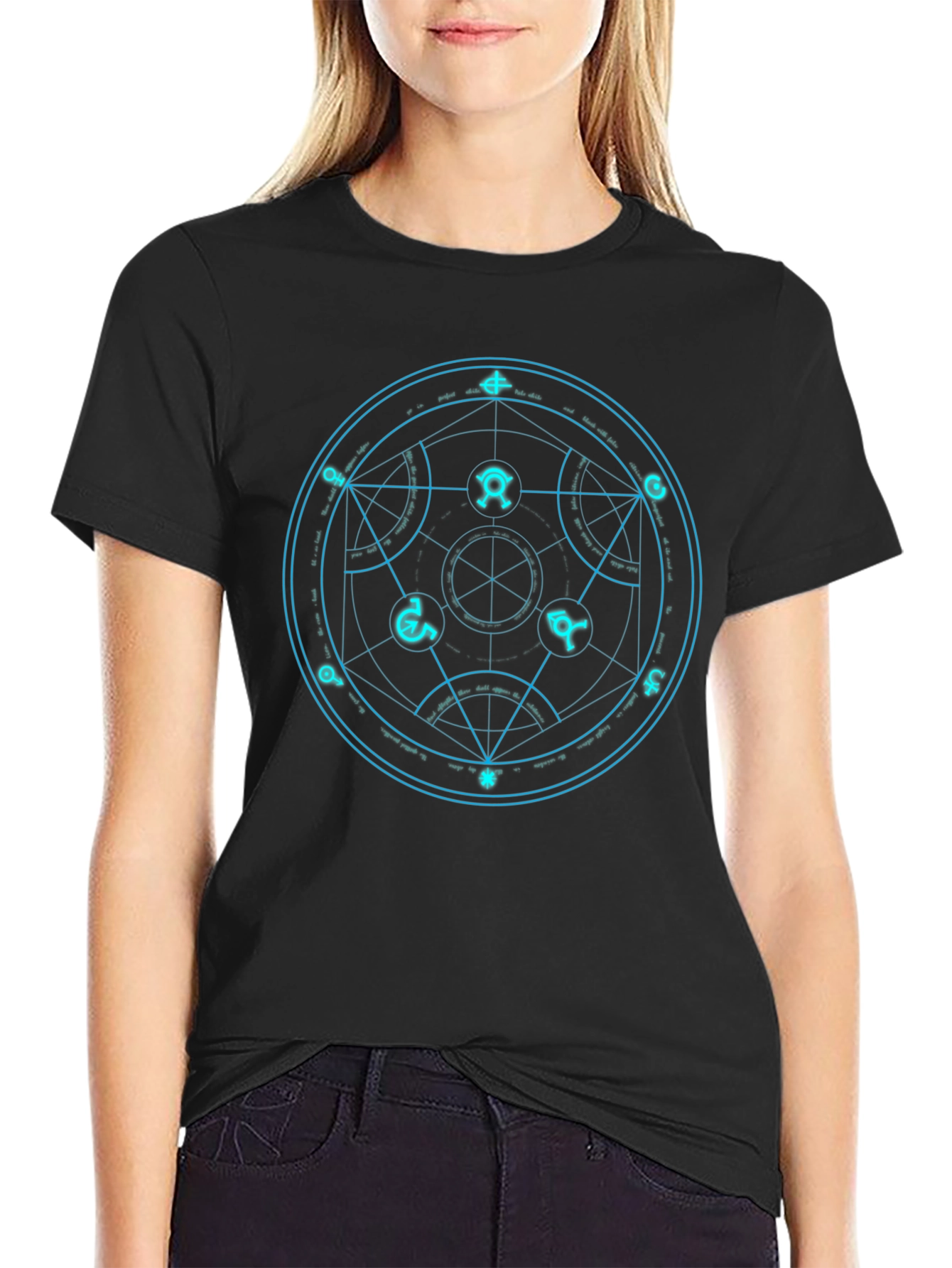 Mystic Circle Graphic Tee - Black