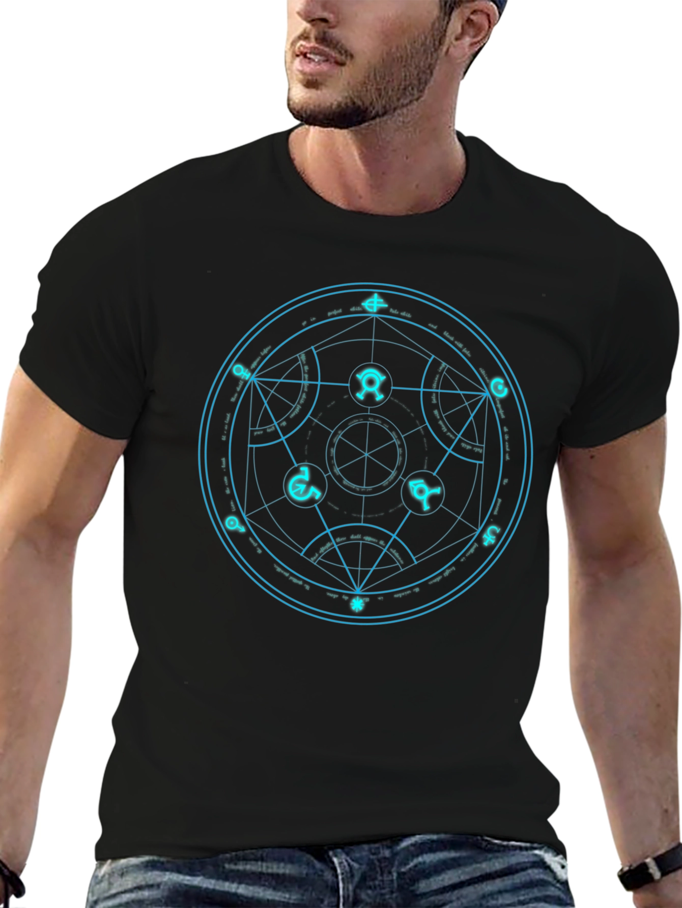 Mystic Circle Graphic Tee - Black