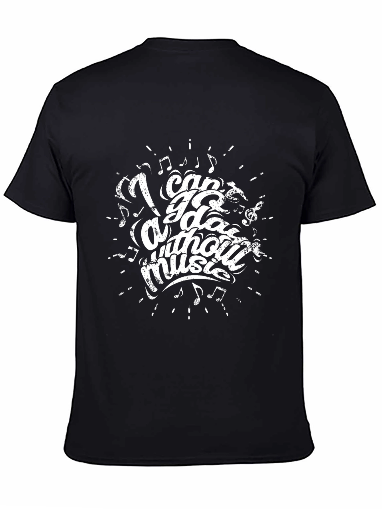 Music Lover Black Graphic T-Shirt