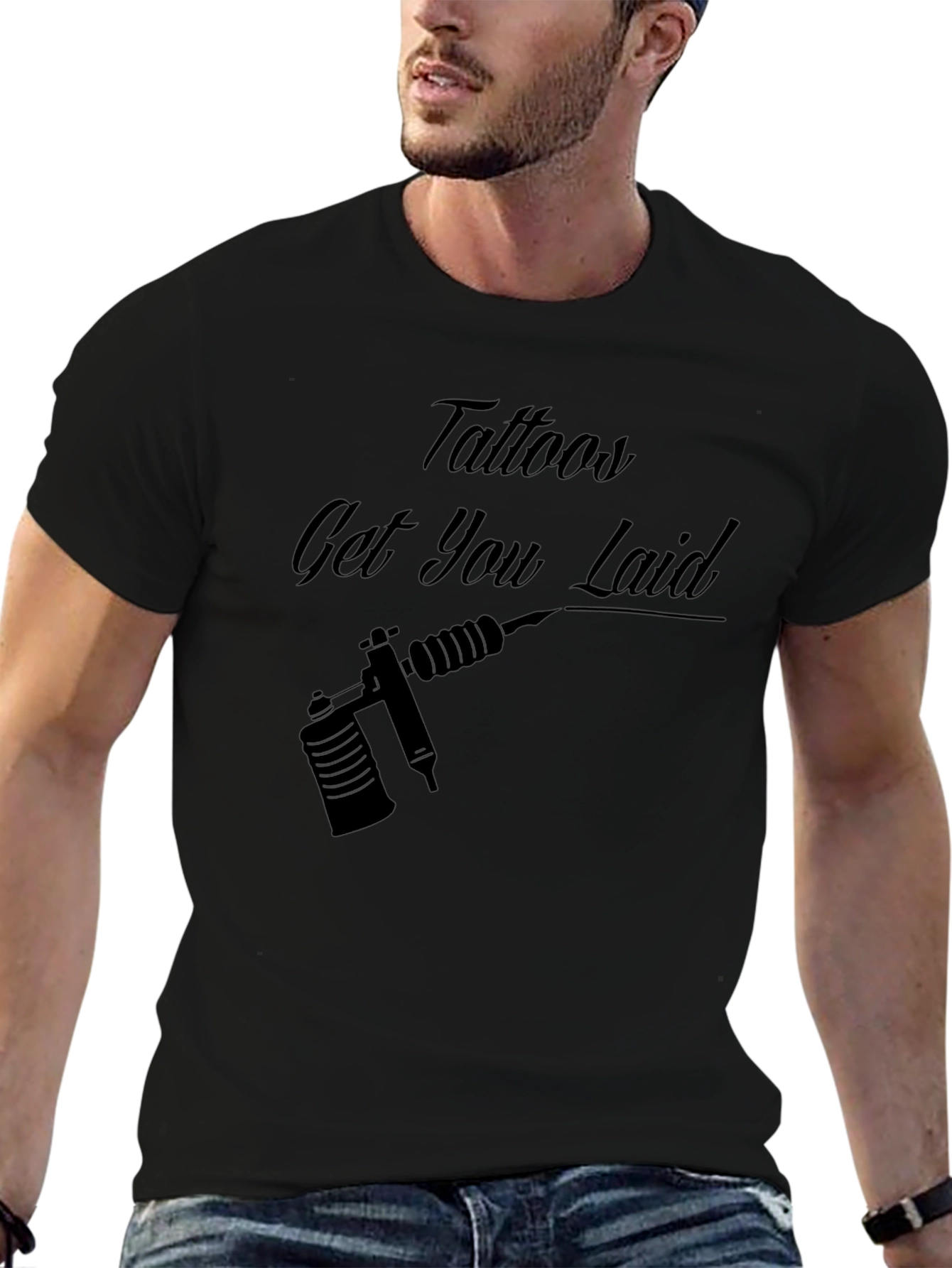Tattoos Get You Laid Black Graphic Tee