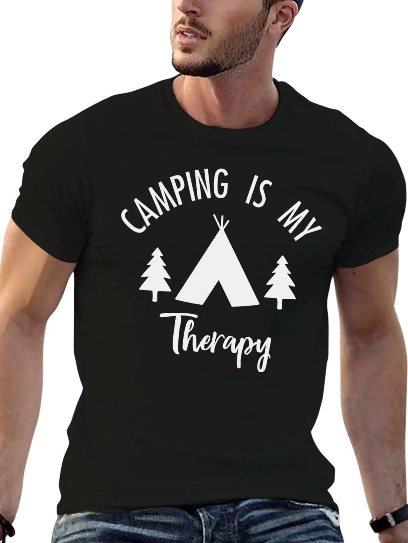 Camping is My Therapy Graphic T-Shirt