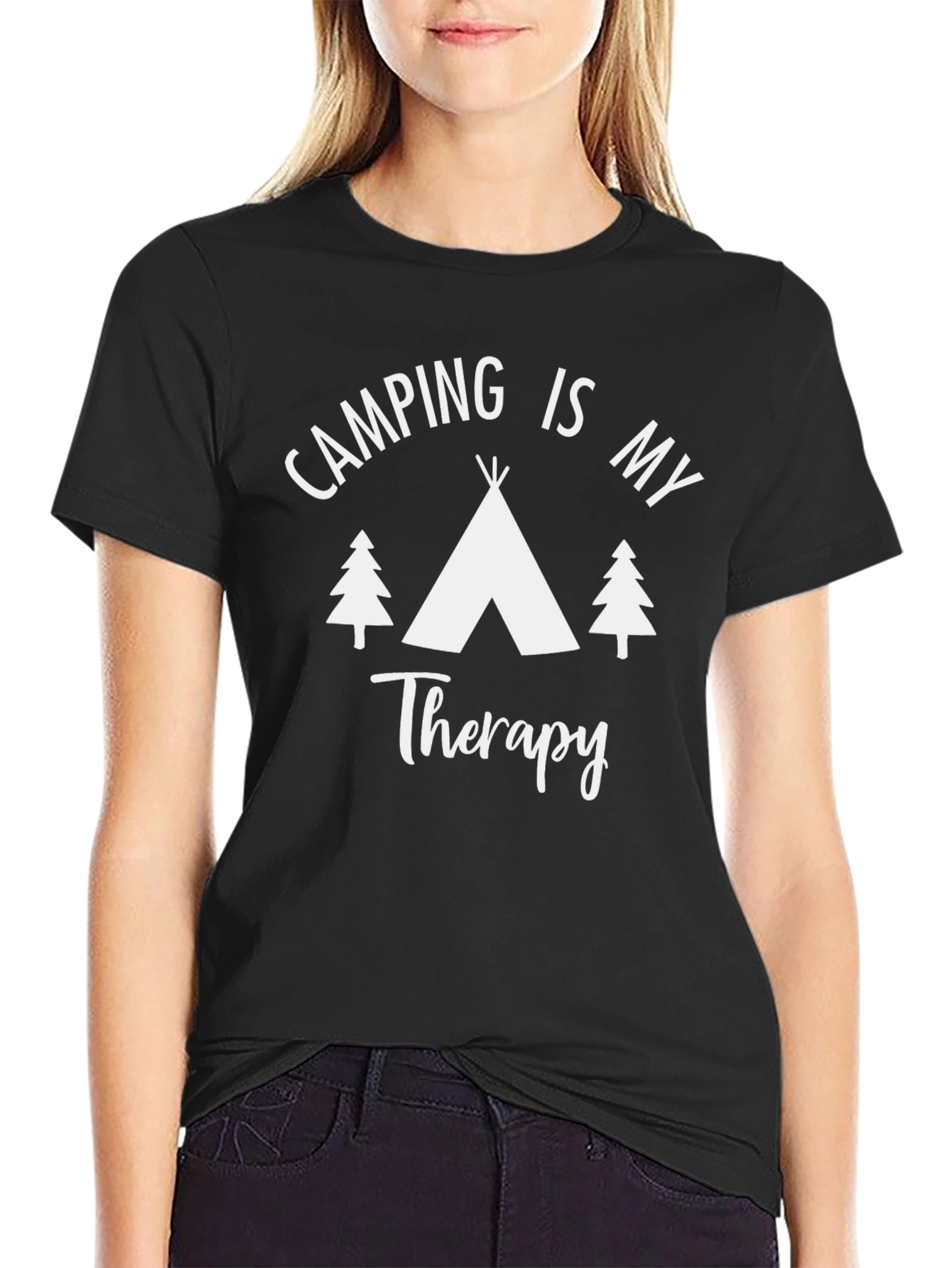 Camping is My Therapy Graphic T-Shirt