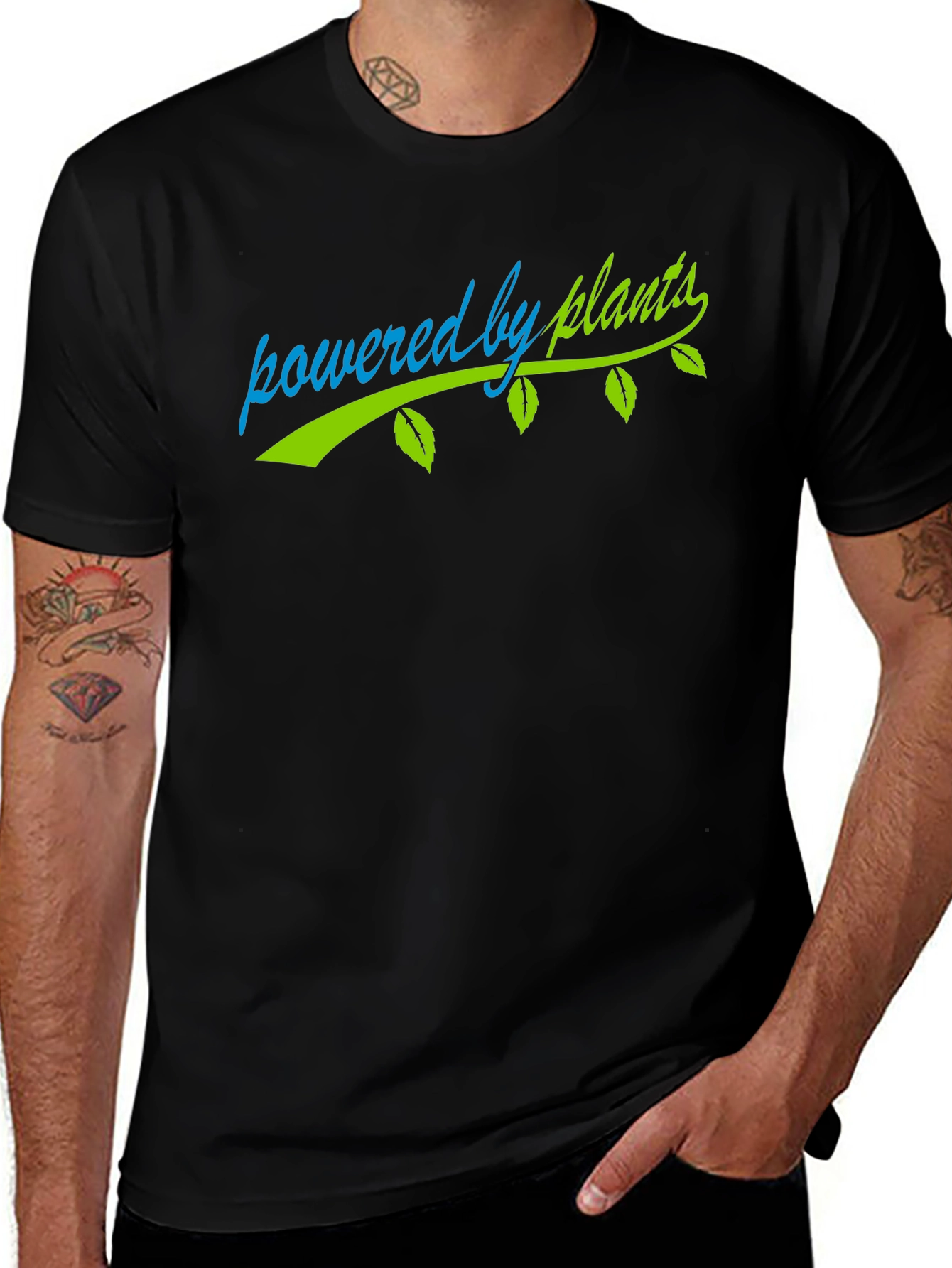 Powered by Plants Black T-Shirt