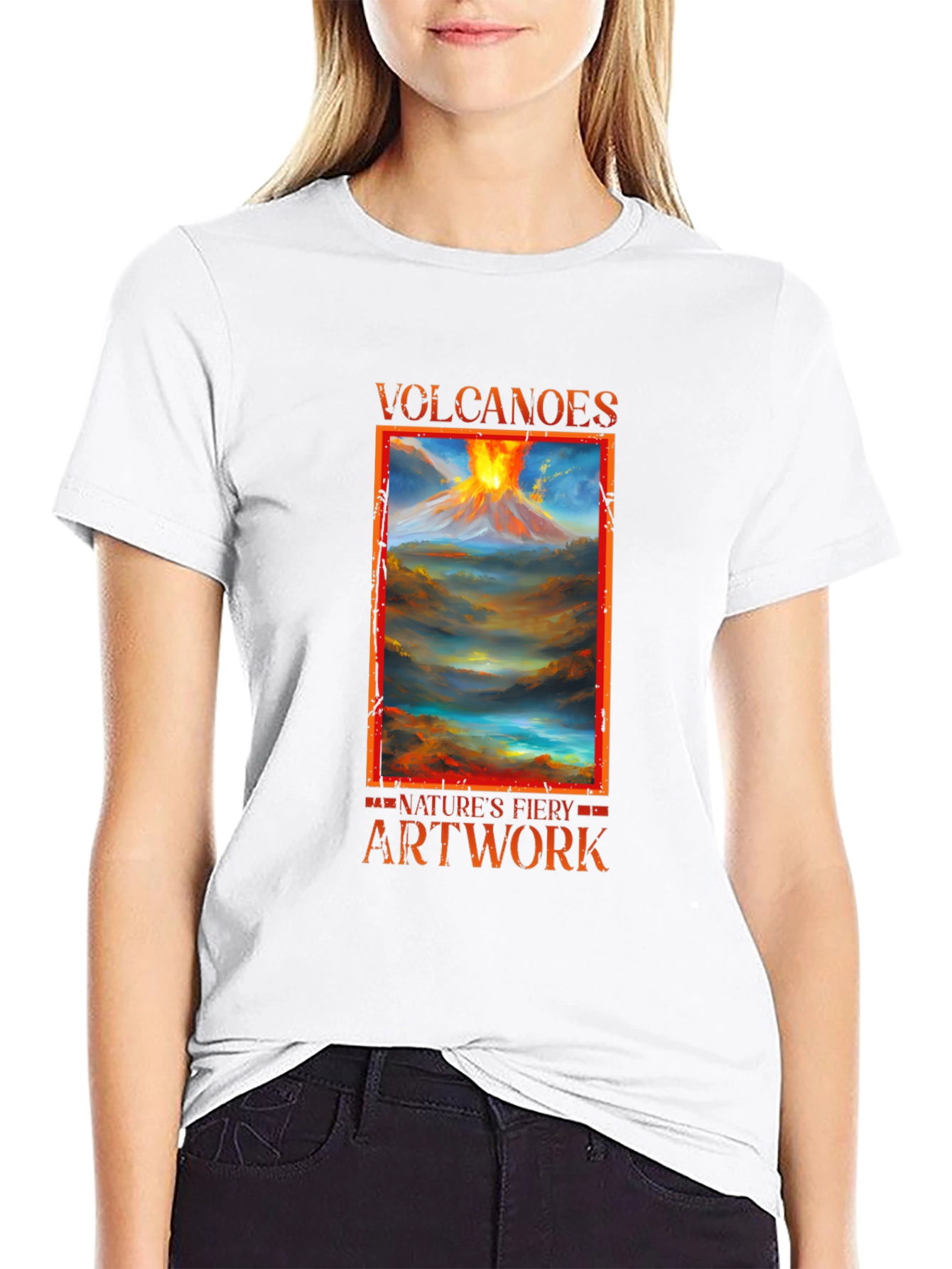Volcanoes Natures Fiery Artwork T-Shirt