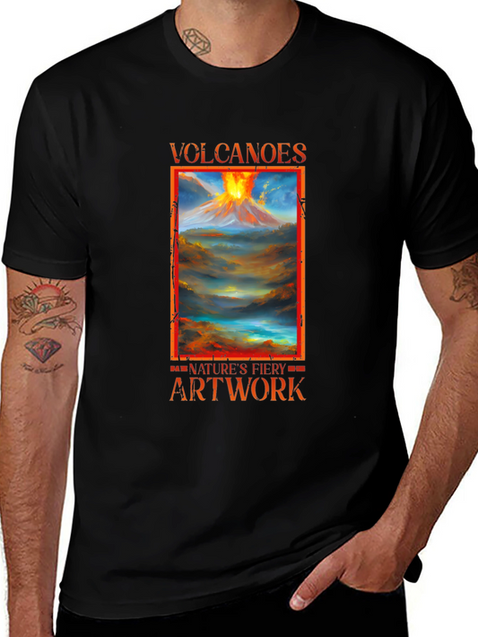 Volcanoes Natures Fiery Artwork T-Shirt
