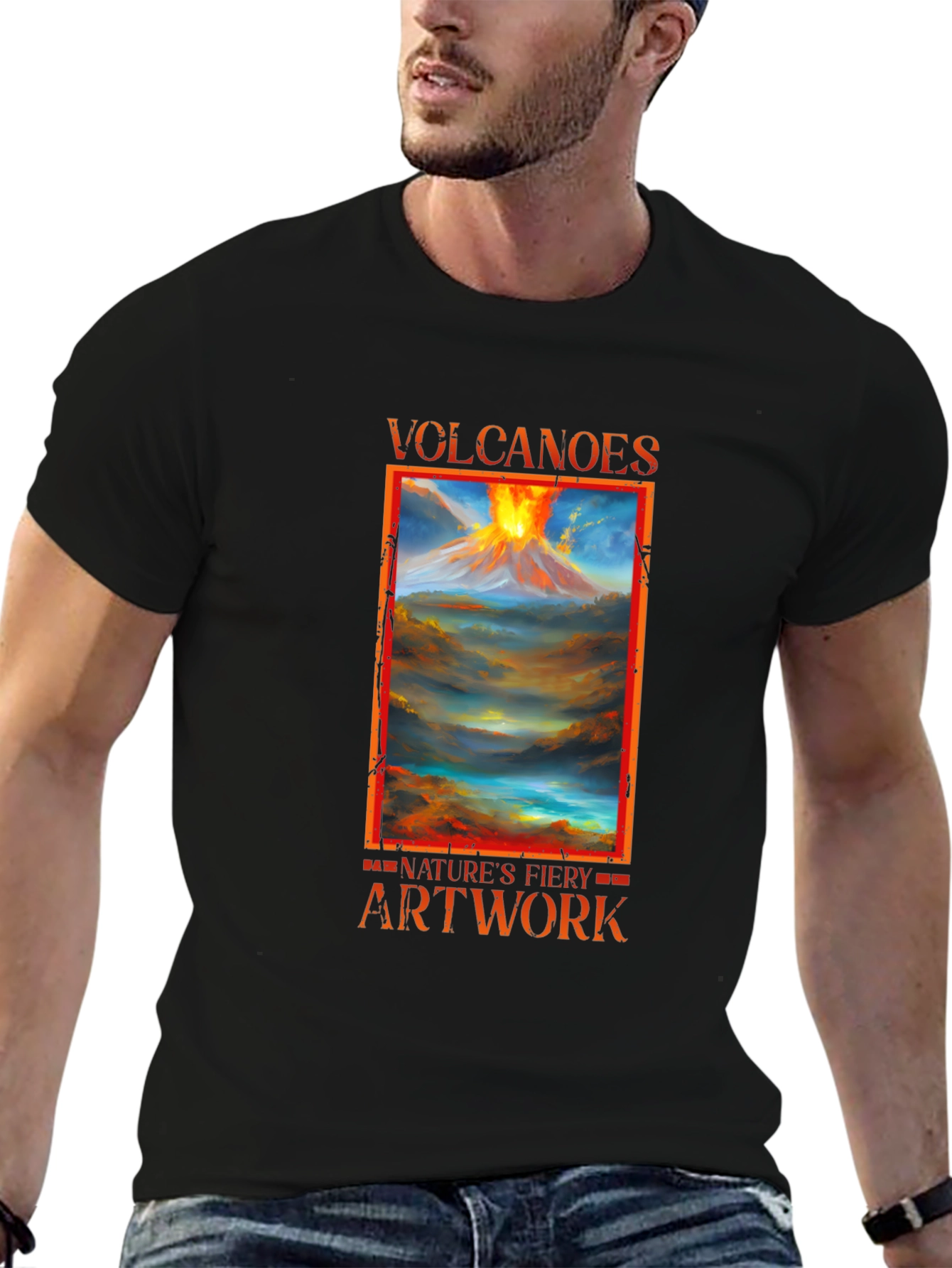 Volcanoes Natures Fiery Artwork T-Shirt