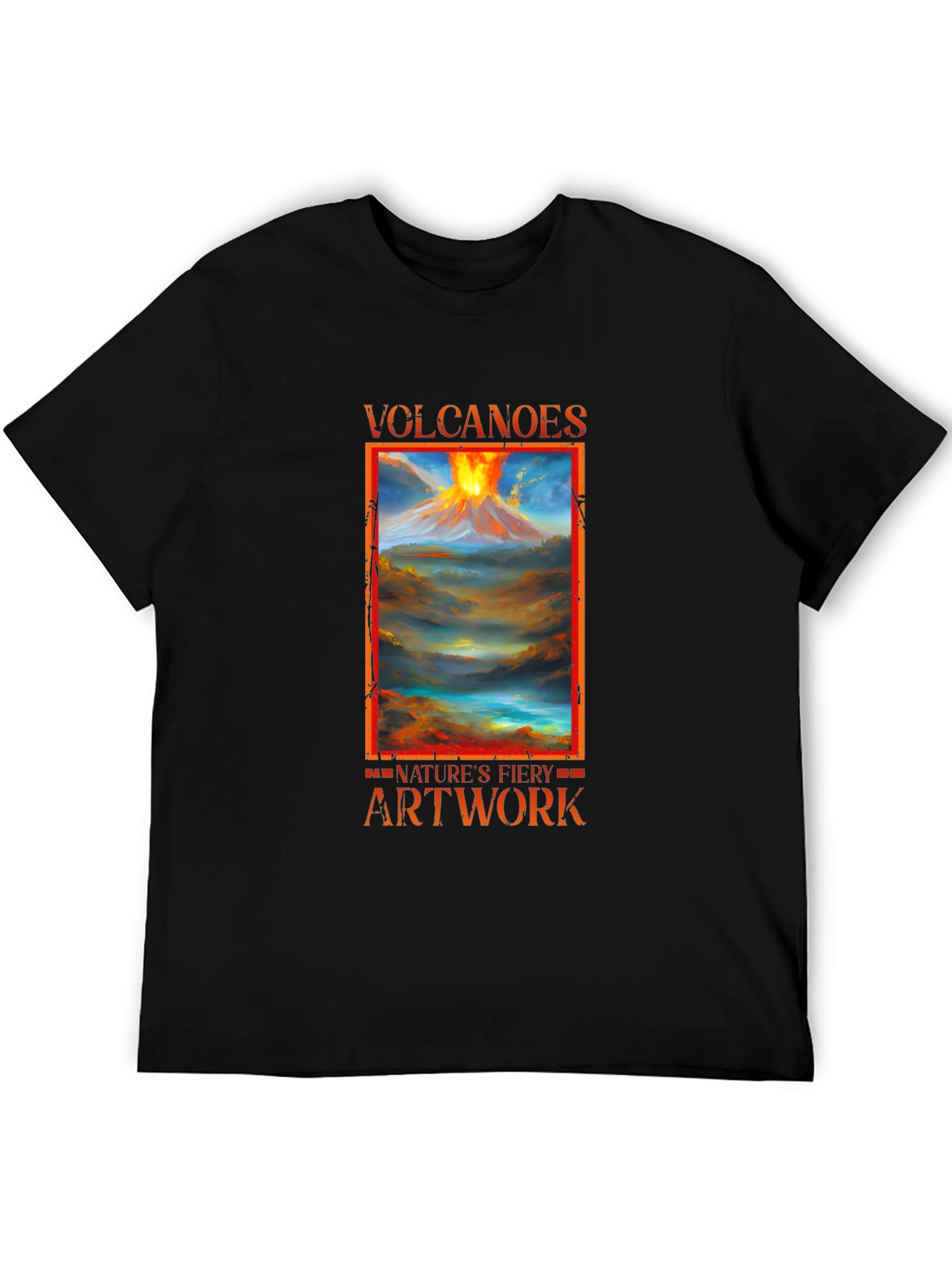 Volcanoes Natures Fiery Artwork T-Shirt