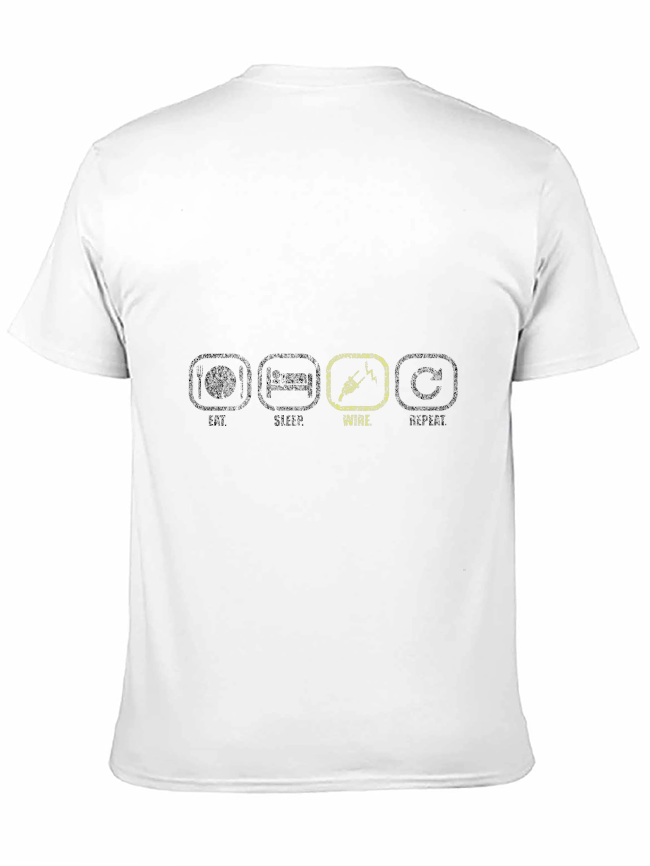Eat Sleep Wire Repeat Black T-Shirt