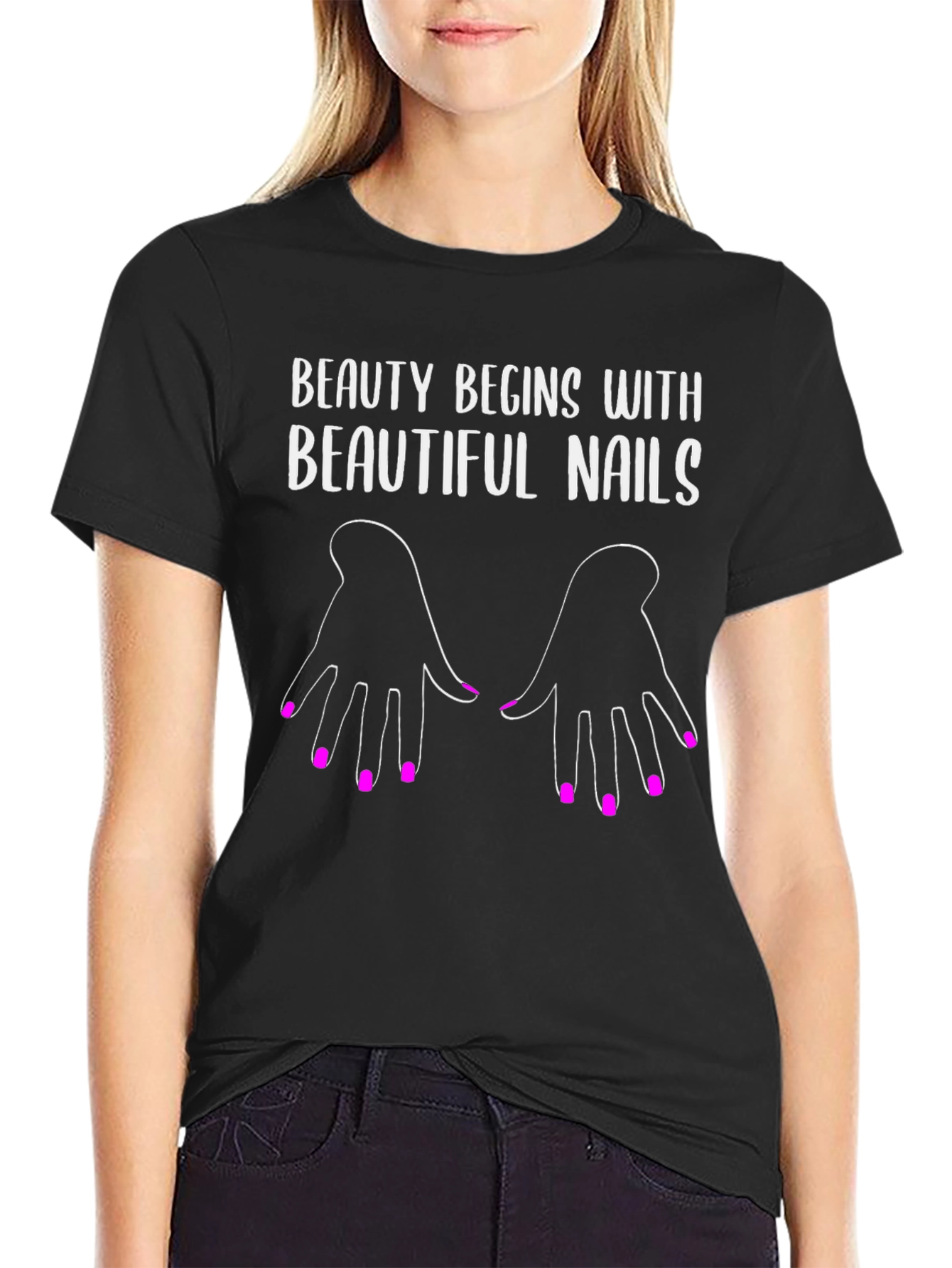Beauty Begins with Beautiful Nails T-Shirt