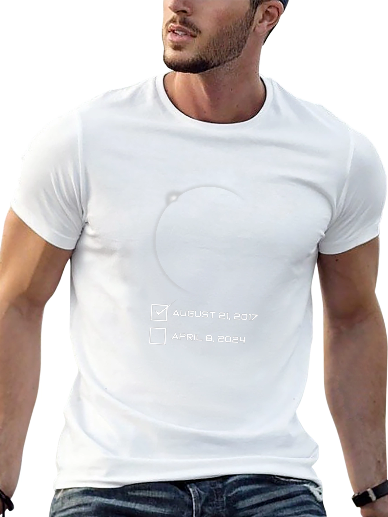 Eclipse Date T-Shirt - August 21 2017 Checked
