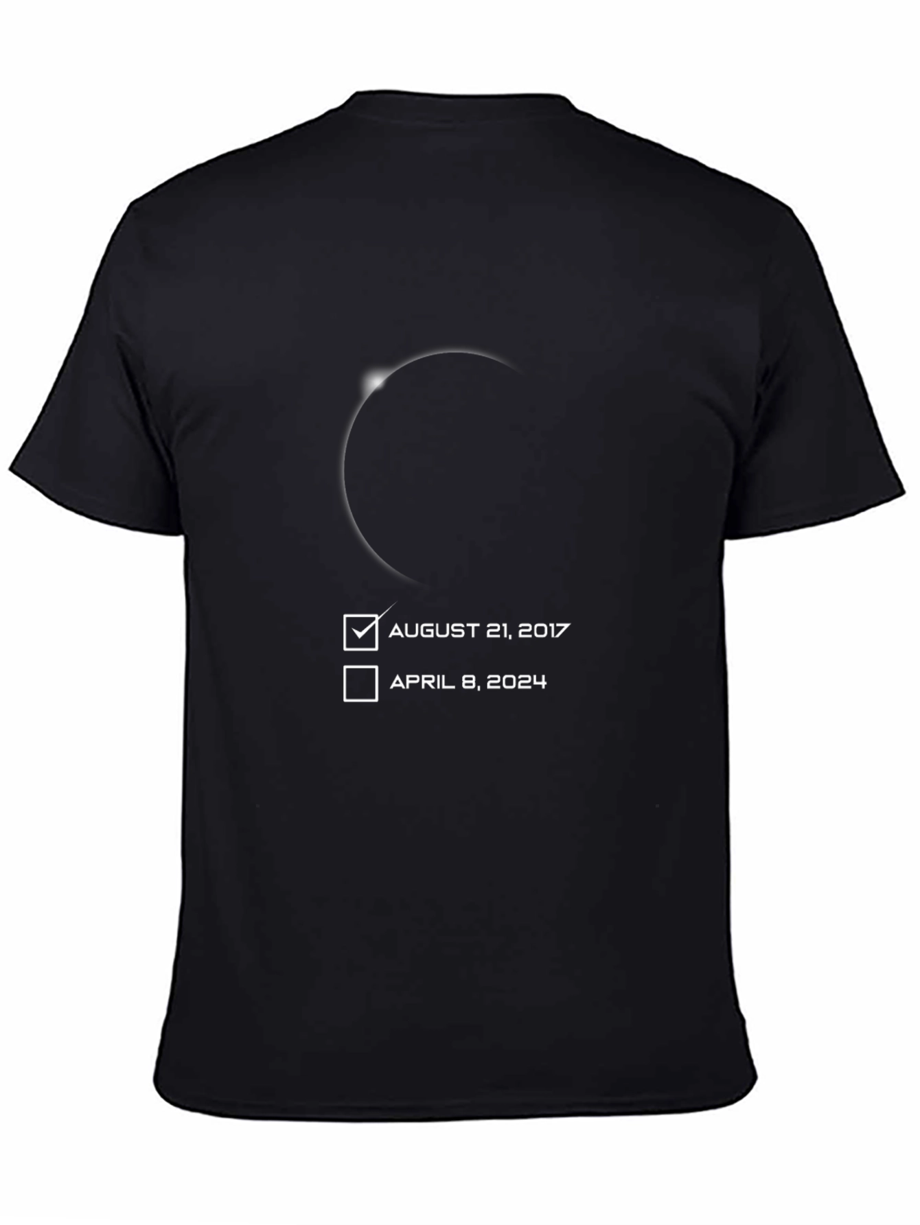Eclipse Date T-Shirt - August 21 2017 Checked