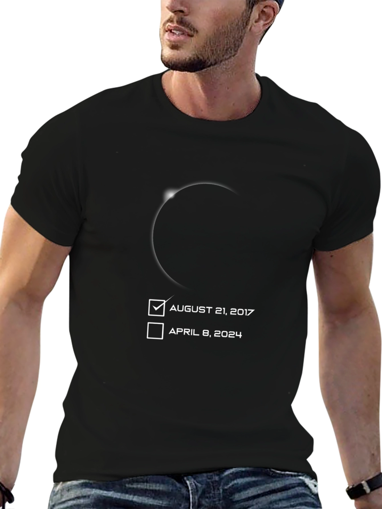 Eclipse Date T-Shirt - August 21 2017 Checked