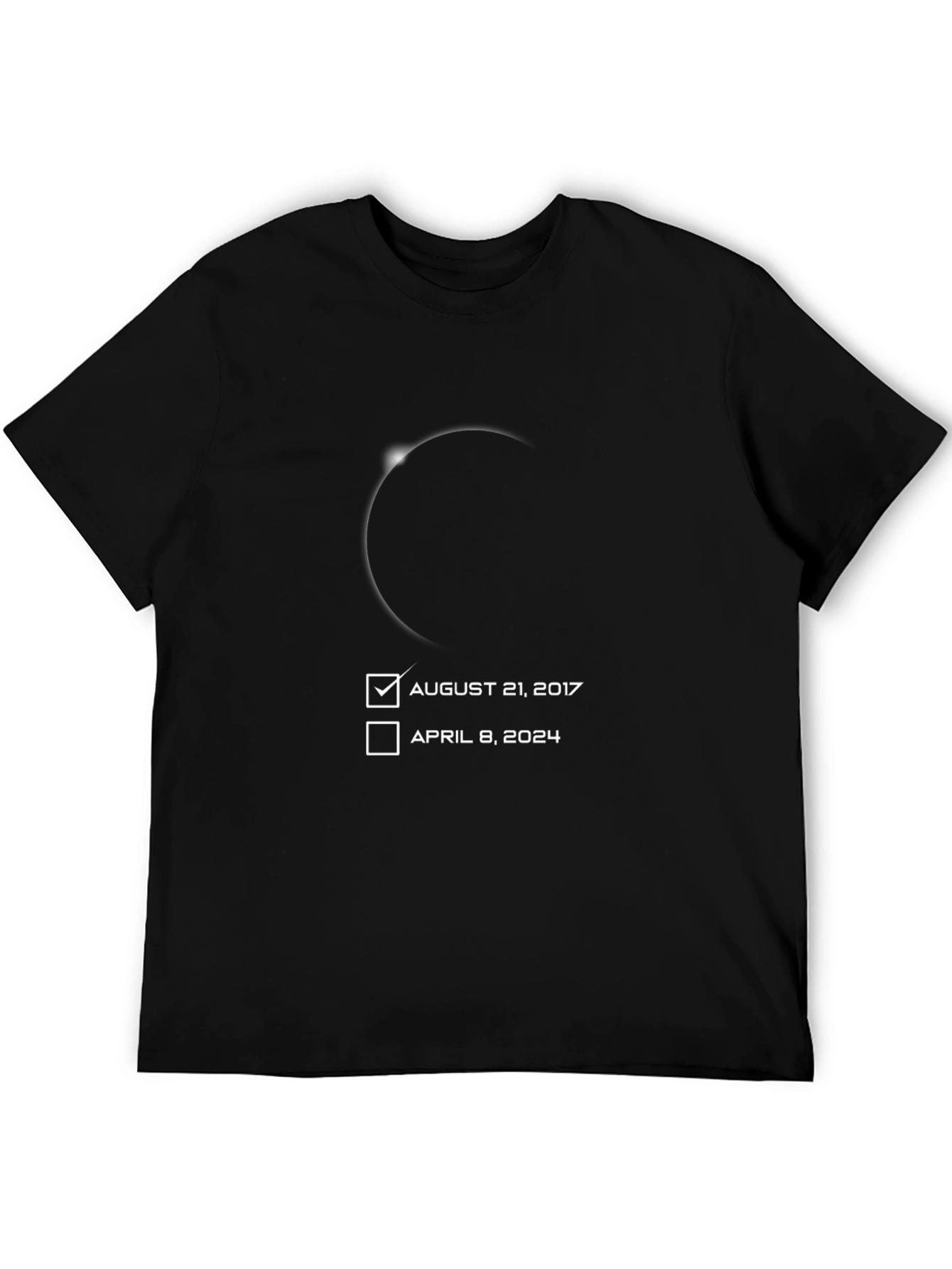 Eclipse Date T-Shirt - August 21 2017 Checked