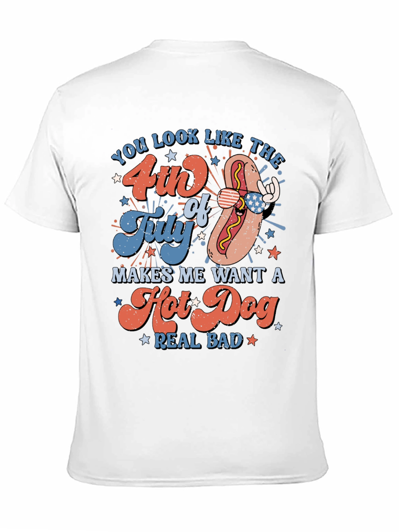 4th of July Hot Dog Graphic Tee