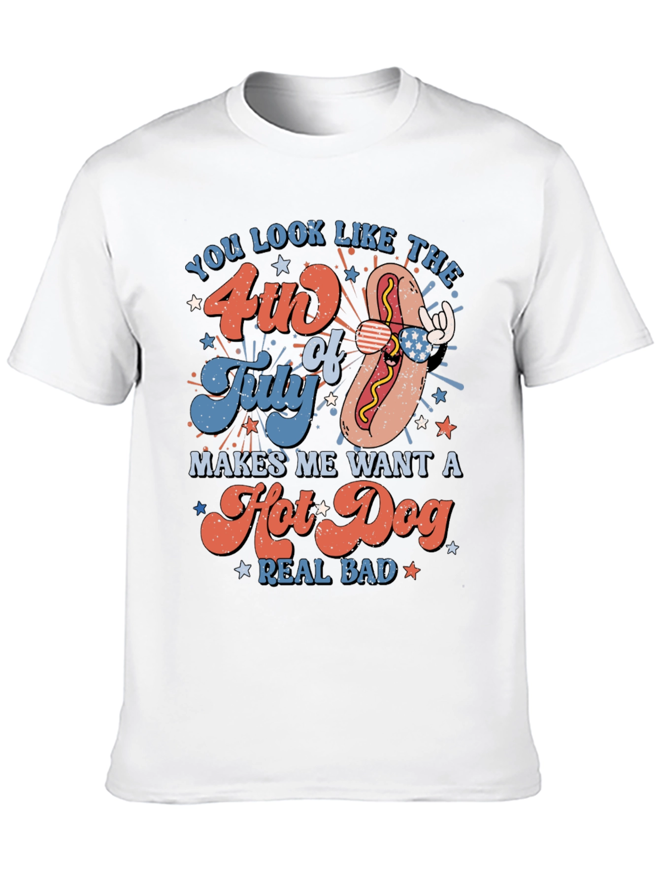 4th of July Hot Dog Graphic Tee