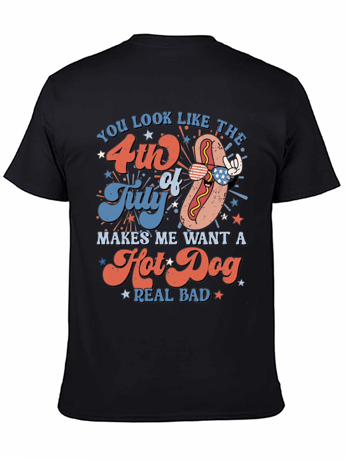 4th of July Hot Dog Graphic Tee