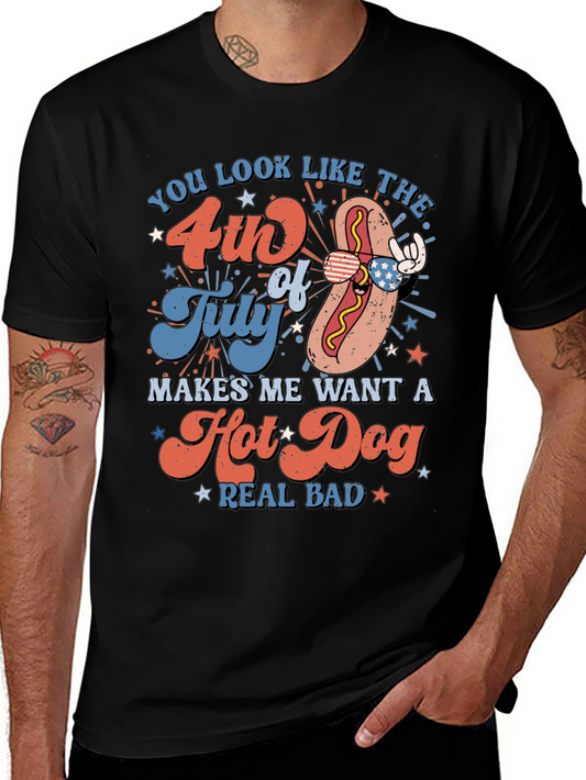 4th of July Hot Dog Graphic Tee