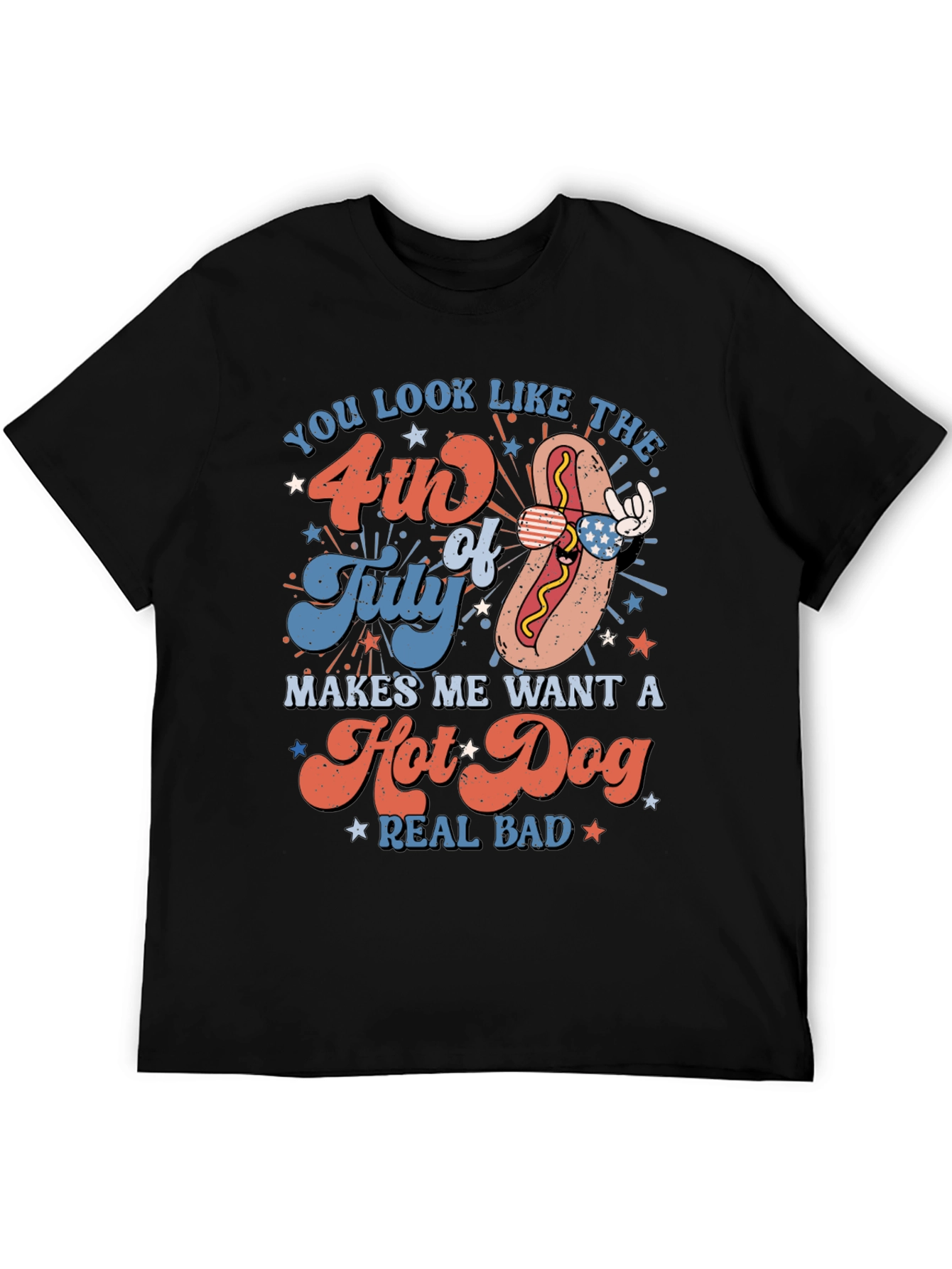 4th of July Hot Dog Graphic Tee
