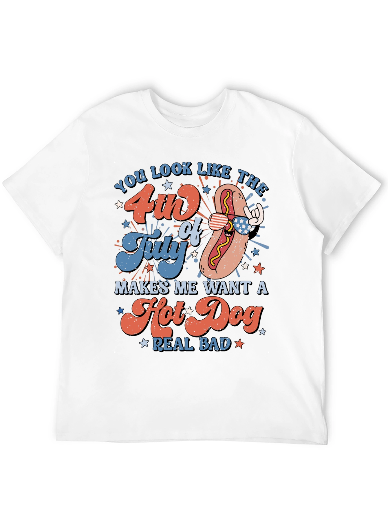 4th of July Hot Dog Graphic Tee