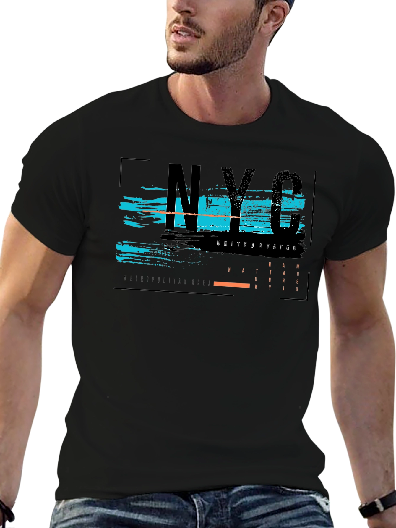 NYC Graphic Print Black T-Shirt