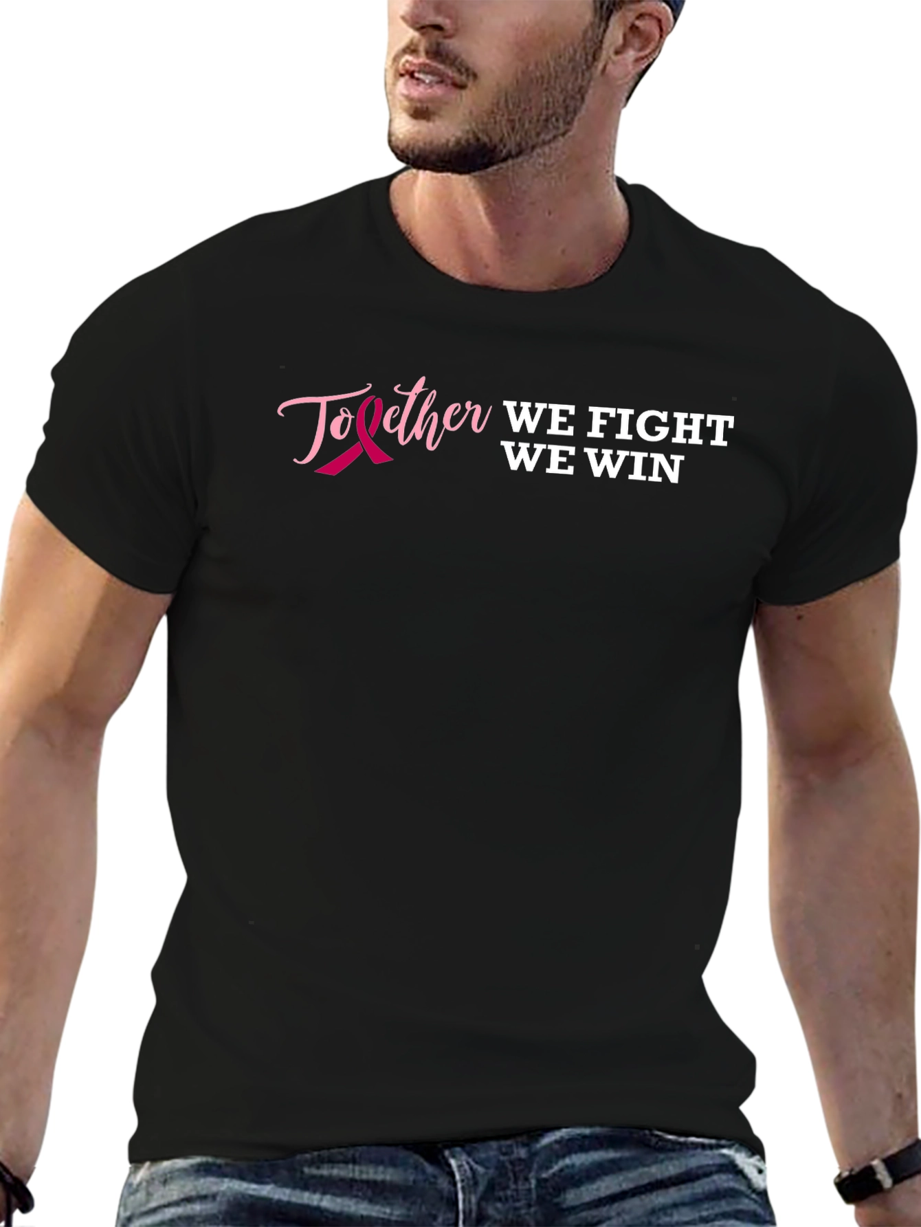 Together We Fight We Win Breast Cancer Awareness T-Shirt