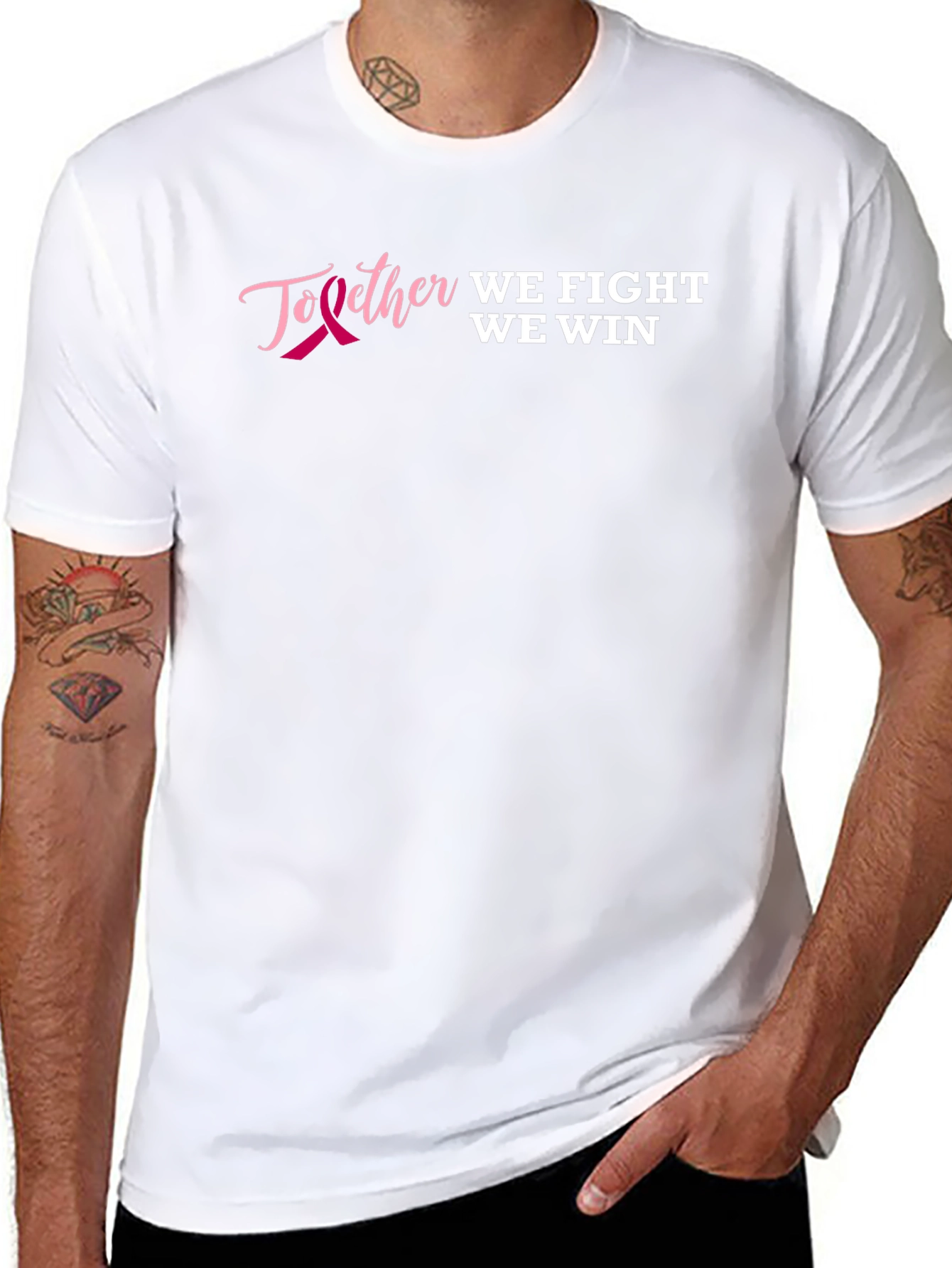 Together We Fight We Win Breast Cancer Awareness T-Shirt