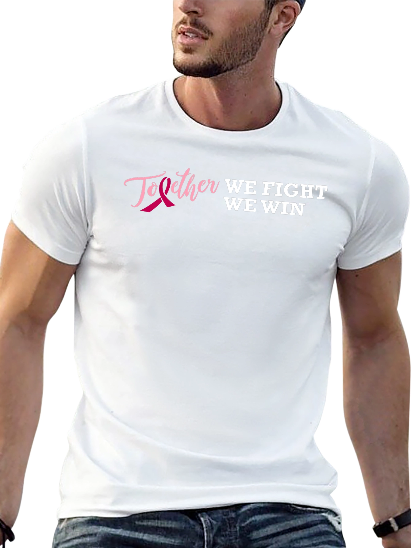 Together We Fight We Win Breast Cancer Awareness T-Shirt