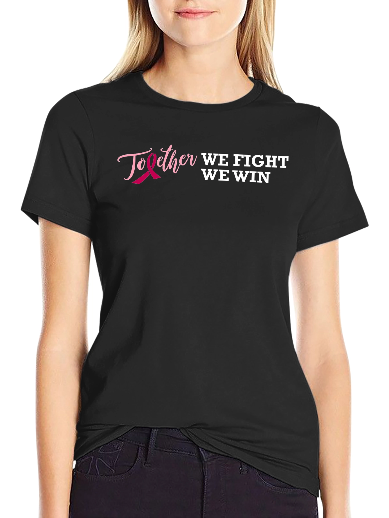 Together We Fight We Win Breast Cancer Awareness T-Shirt
