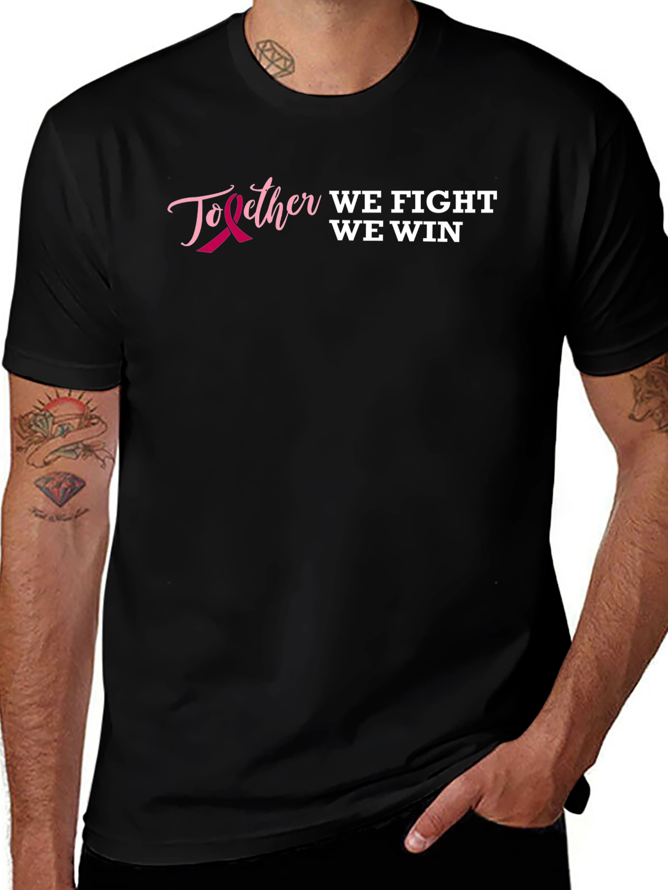 Together We Fight We Win Breast Cancer Awareness T-Shirt