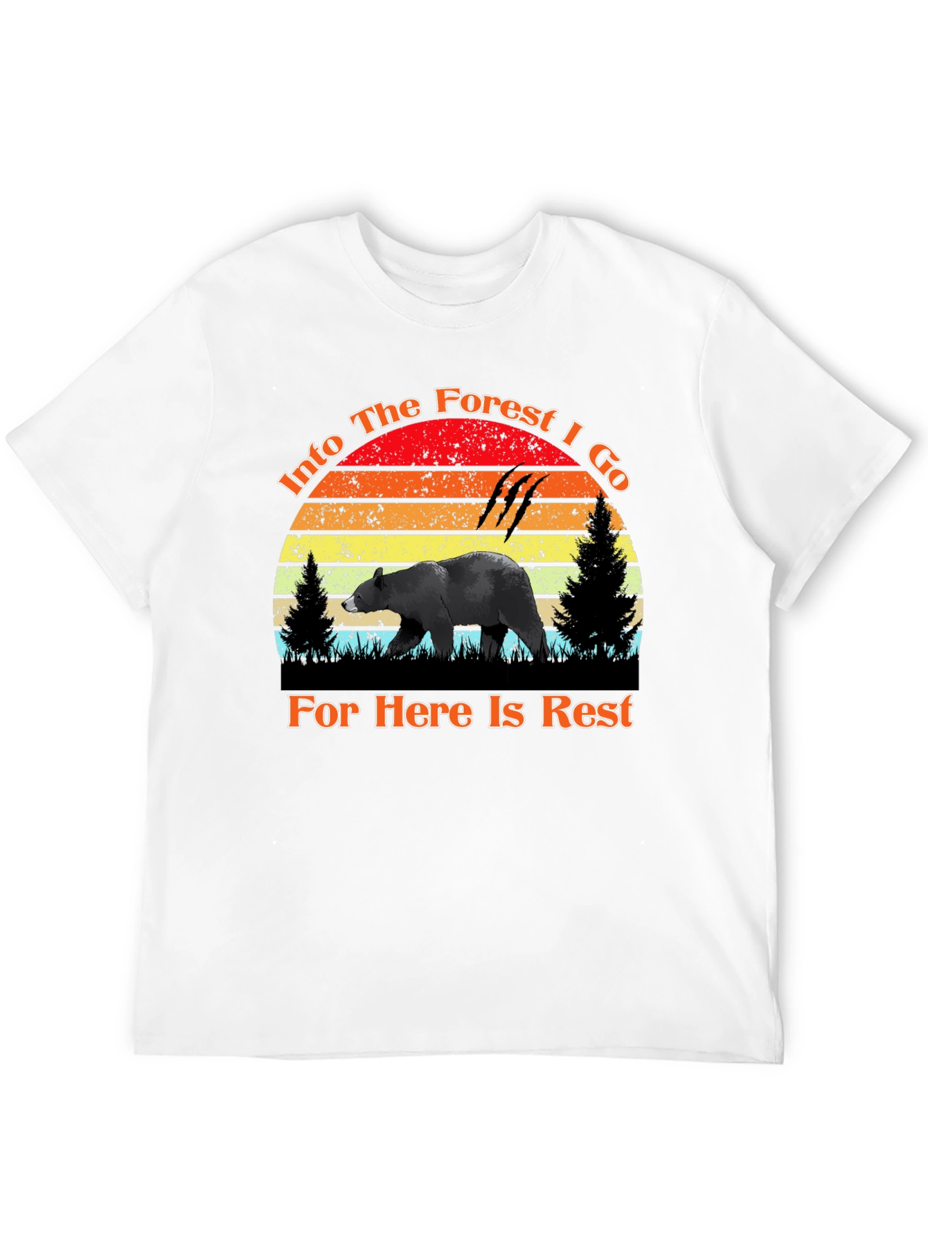 Into The Forest Bear Graphic Tee