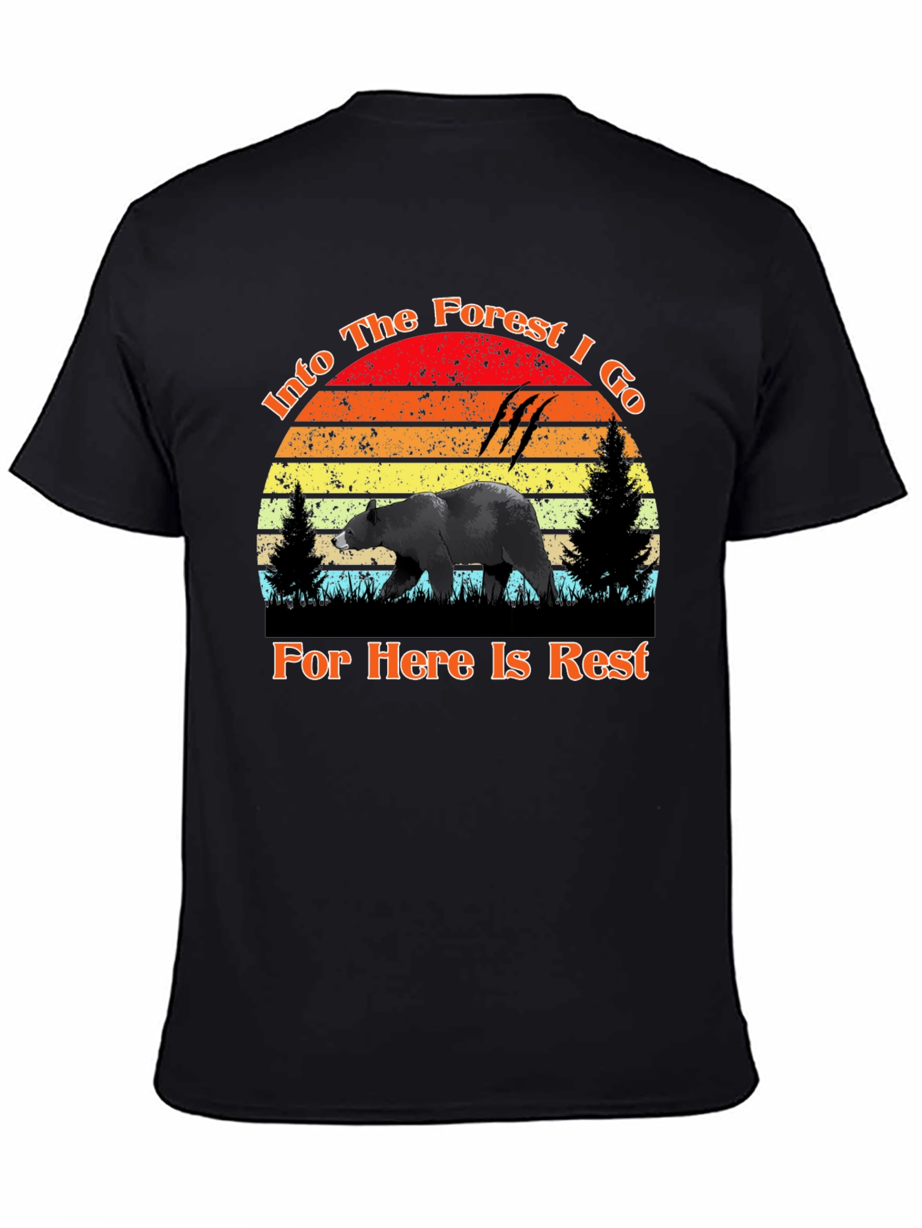 Into The Forest Bear Graphic Tee