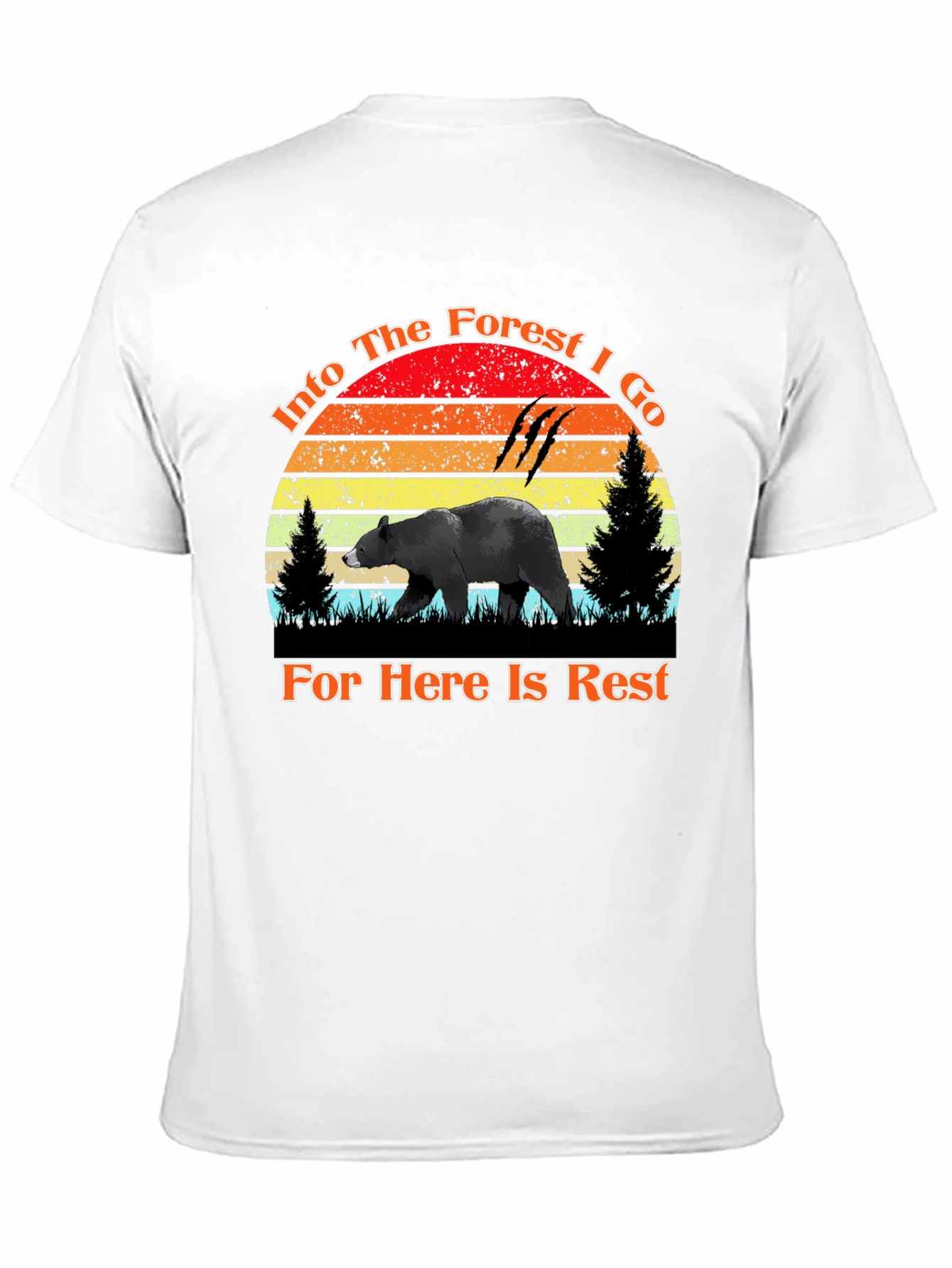 Into The Forest Bear Graphic Tee