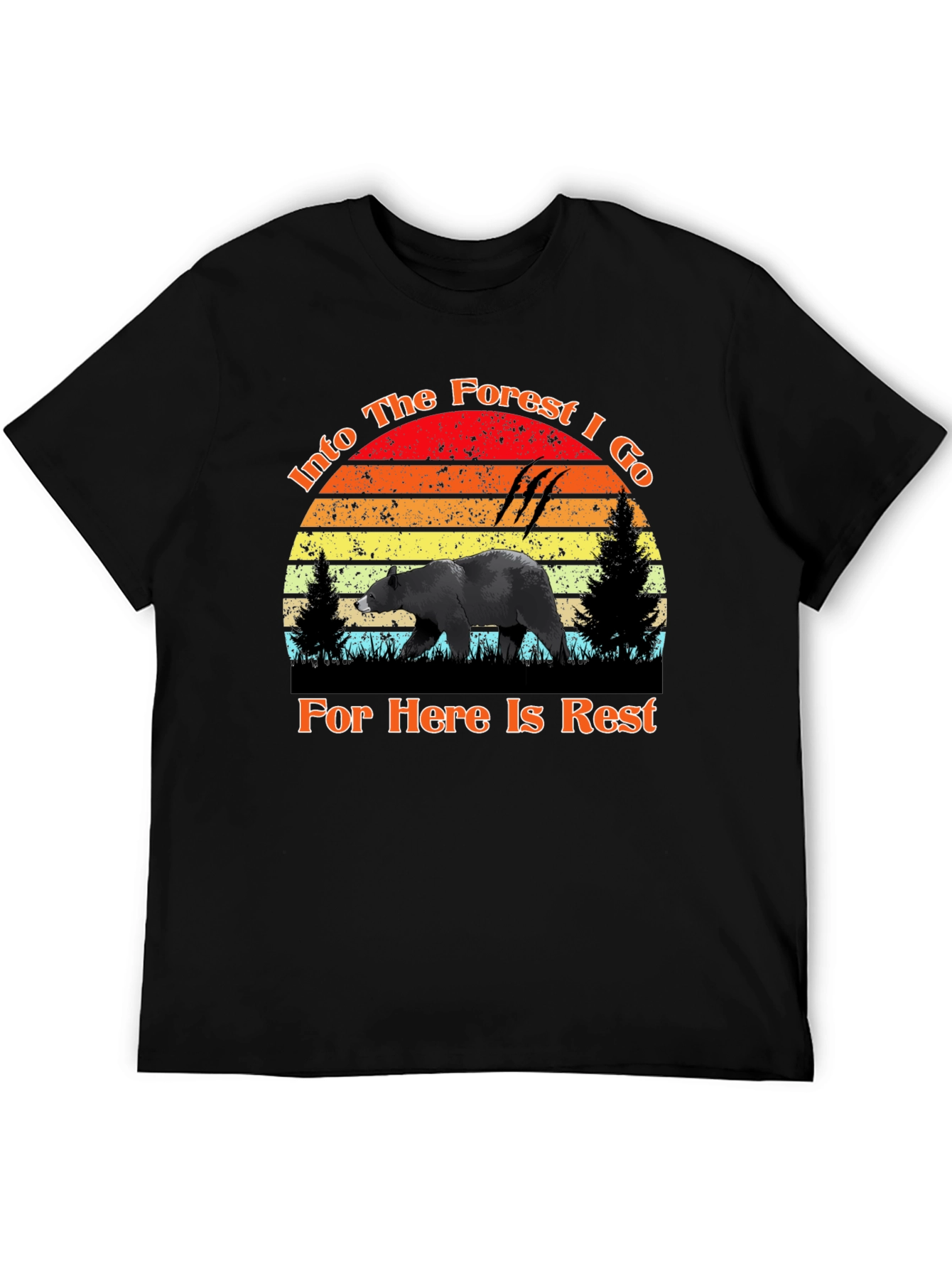 Into The Forest Bear Graphic Tee
