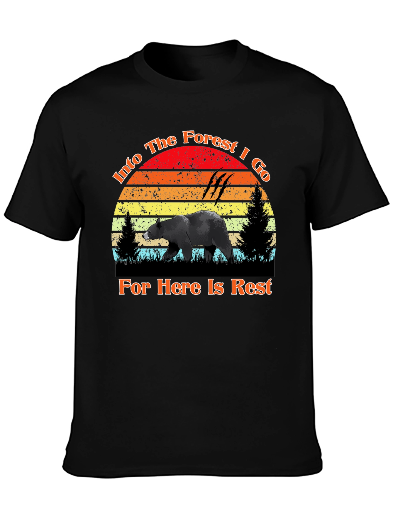 Into The Forest Bear Graphic Tee