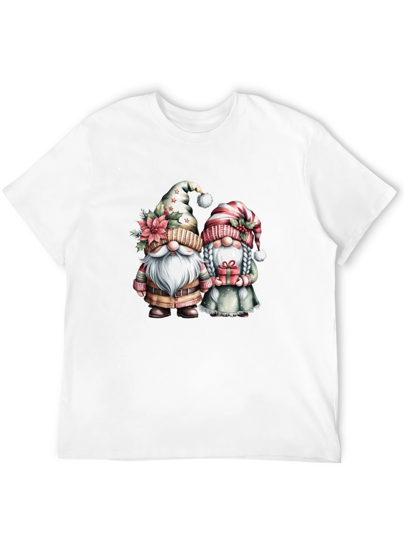 Festive Gnome Couple Graphic Tee